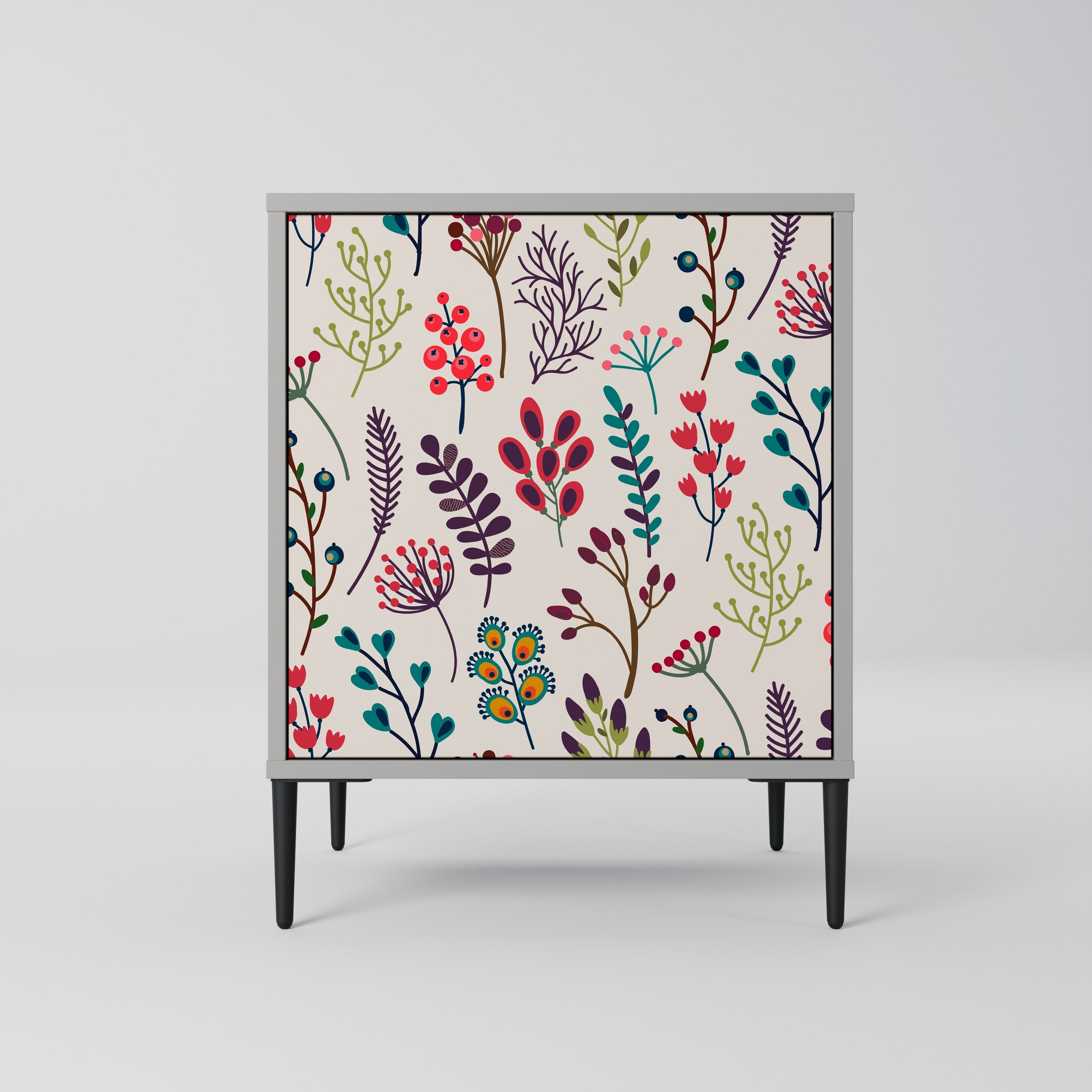 AUTUMN SUNDRIES 1-Door Sideboard in Grey Finish