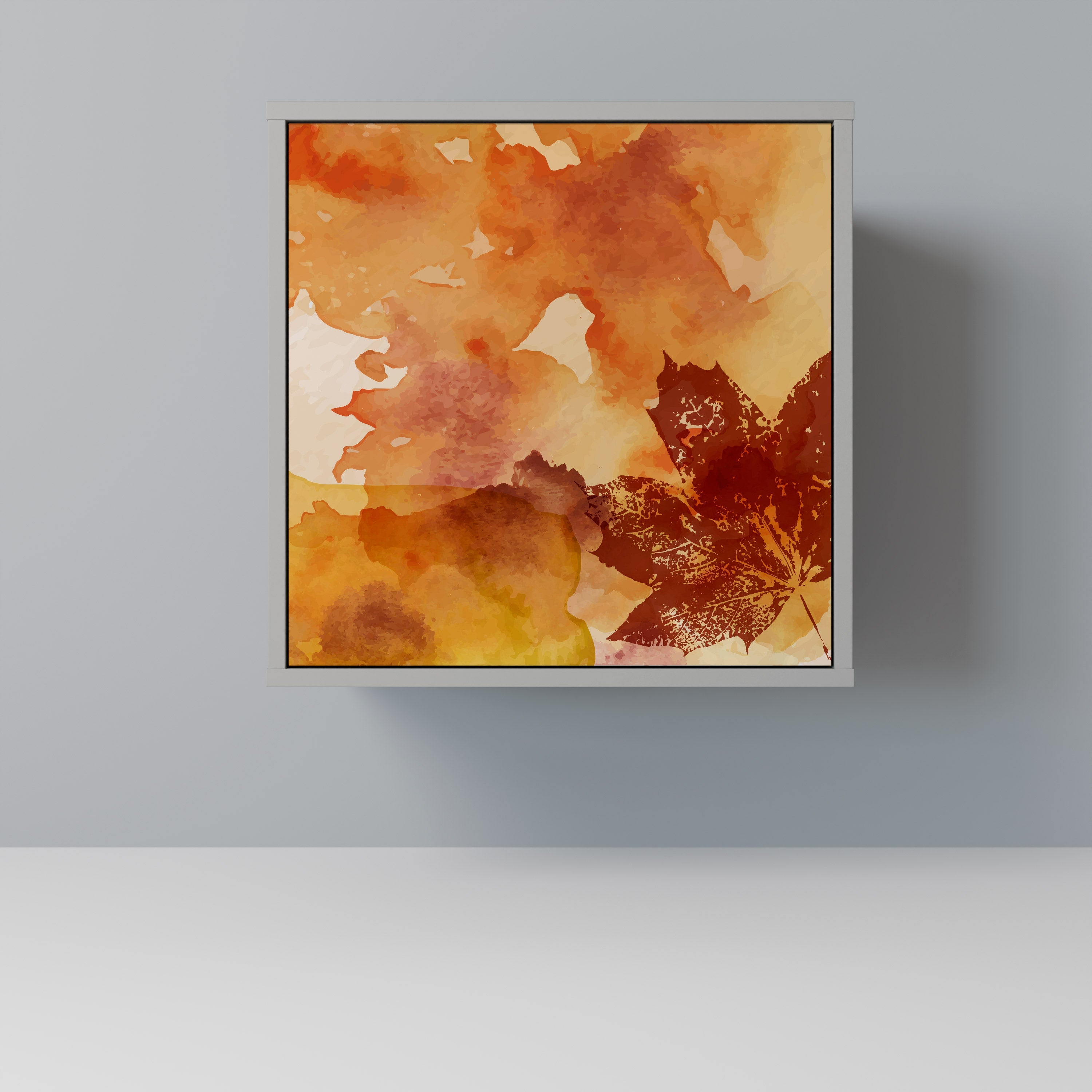 TRACES OF AUTUMN Aparador de 1 Porta em Acabamento Cinzento