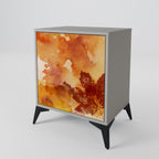 TRACES OF AUTUMN 1-Door Sideboard in Grey Finish