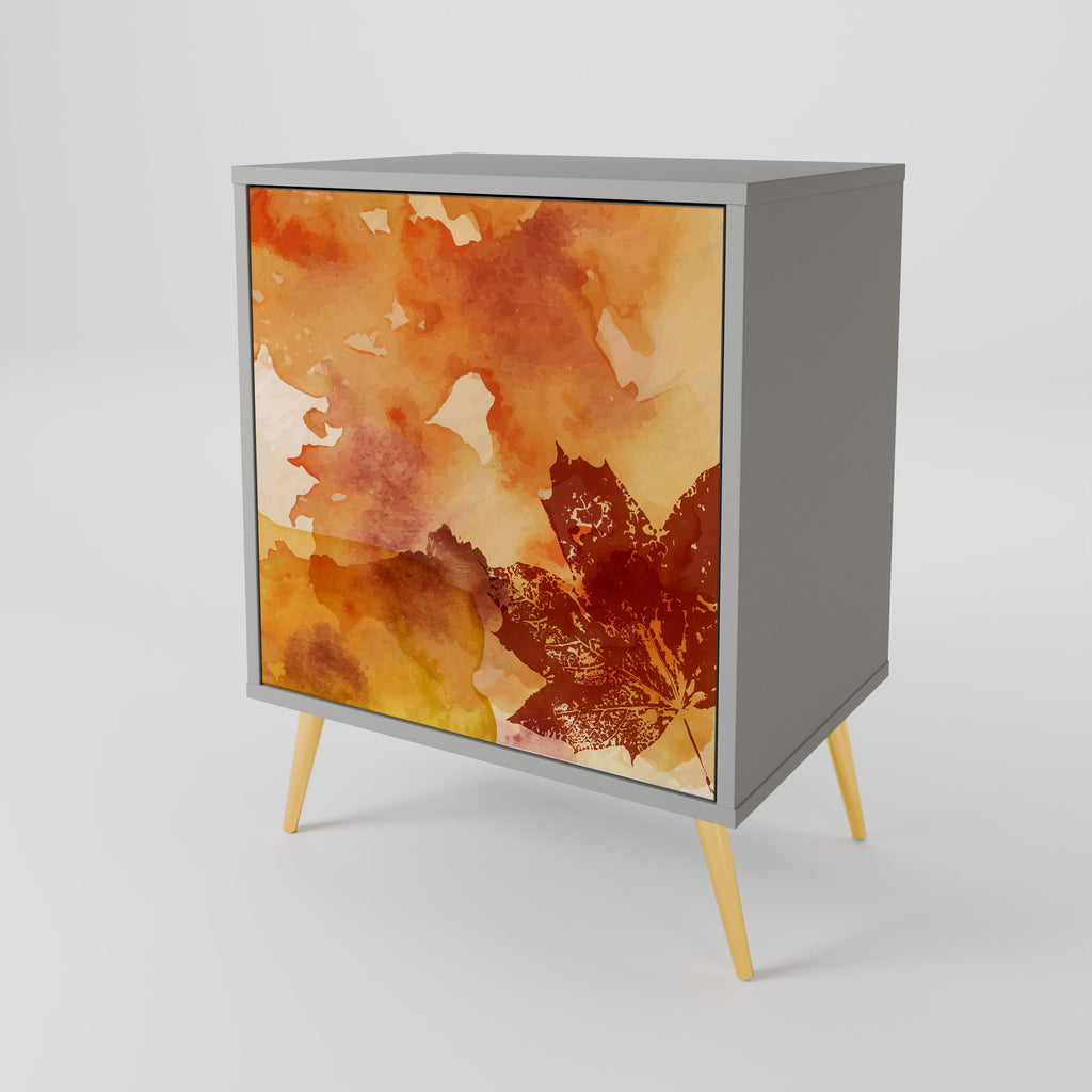 TRACES OF AUTUMN 1-Door Sideboard in Grey Finish