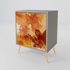 TRACES OF AUTUMN 1-Door Sideboard in Grey Finish