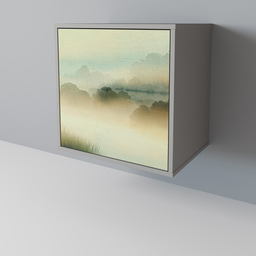 MORNING BY THE LAKE 1-Door Sideboard in Grey Finish