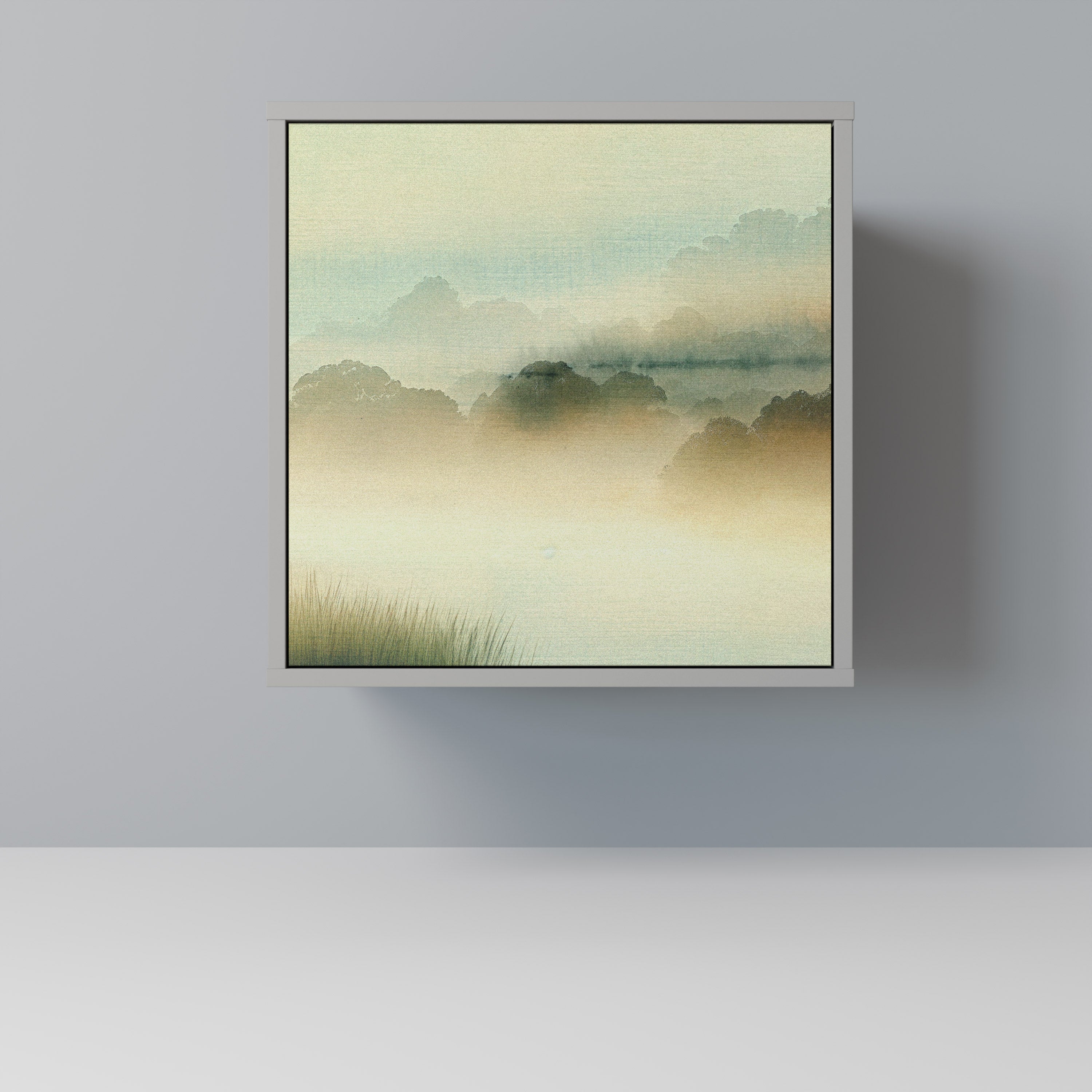 MORNING BY THE LAKE Aparador de 1 Porta em Acabamento Cinzento