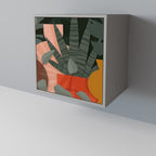 TROPICAL COMPOSITION 1-Door Sideboard in Grey Finish