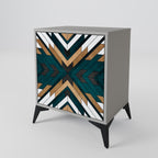 ARTISTIC GEOMETRY 1-Door Sideboard in Grey Finish