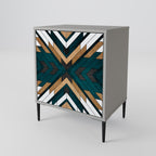ARTISTIC GEOMETRY 1-Door Sideboard in Grey Finish