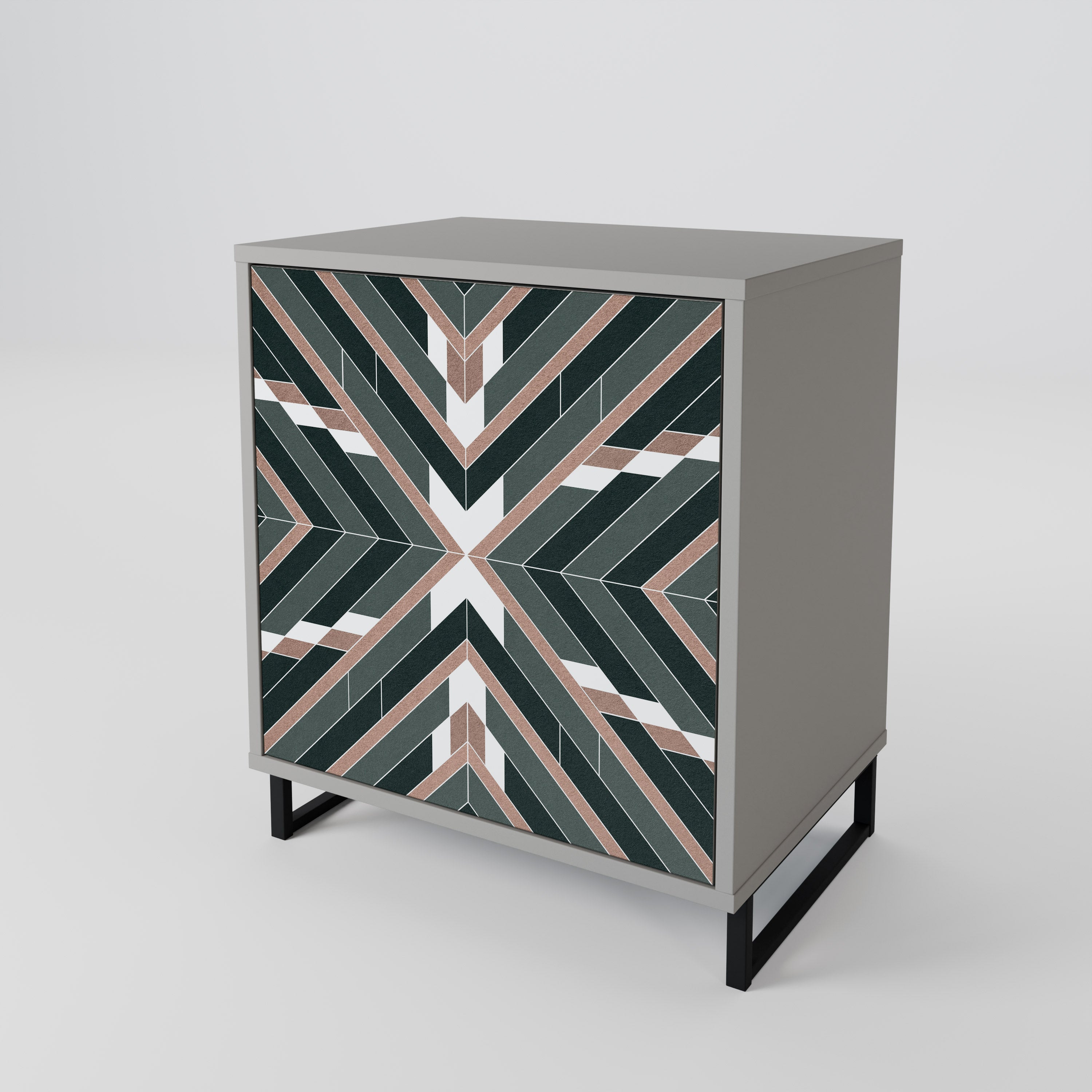 DIMENSION DELIGHTS 1-Door Sideboard in Grey Finish