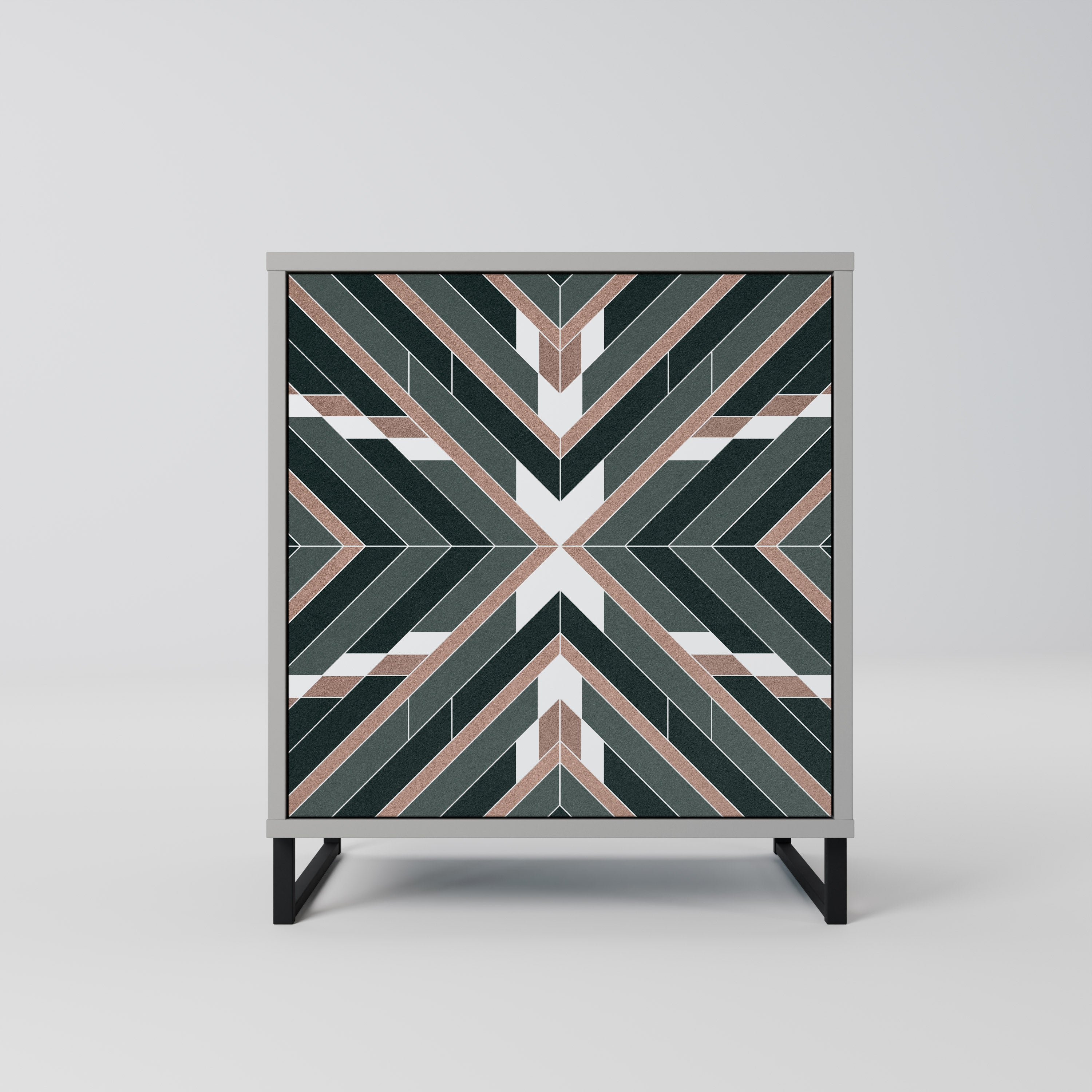 DIMENSION DELIGHTS 1-Door Sideboard in Grey Finish