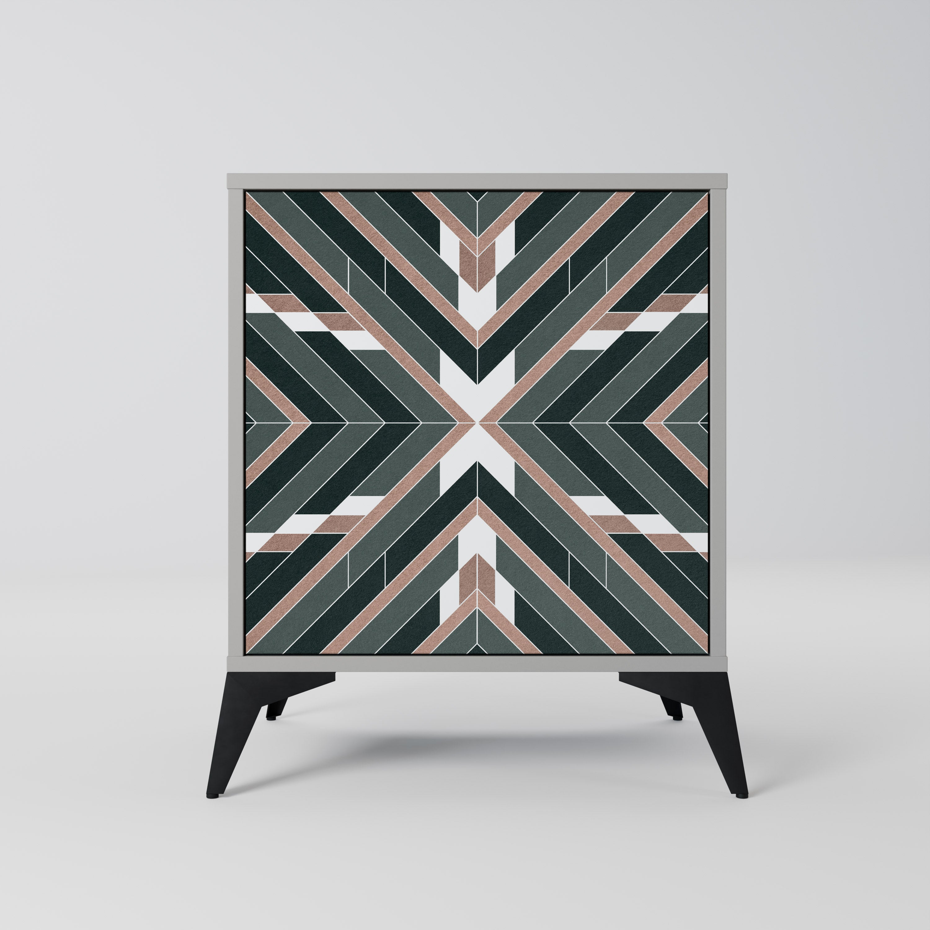 DIMENSION DELIGHTS 1-Door Sideboard in Grey Finish