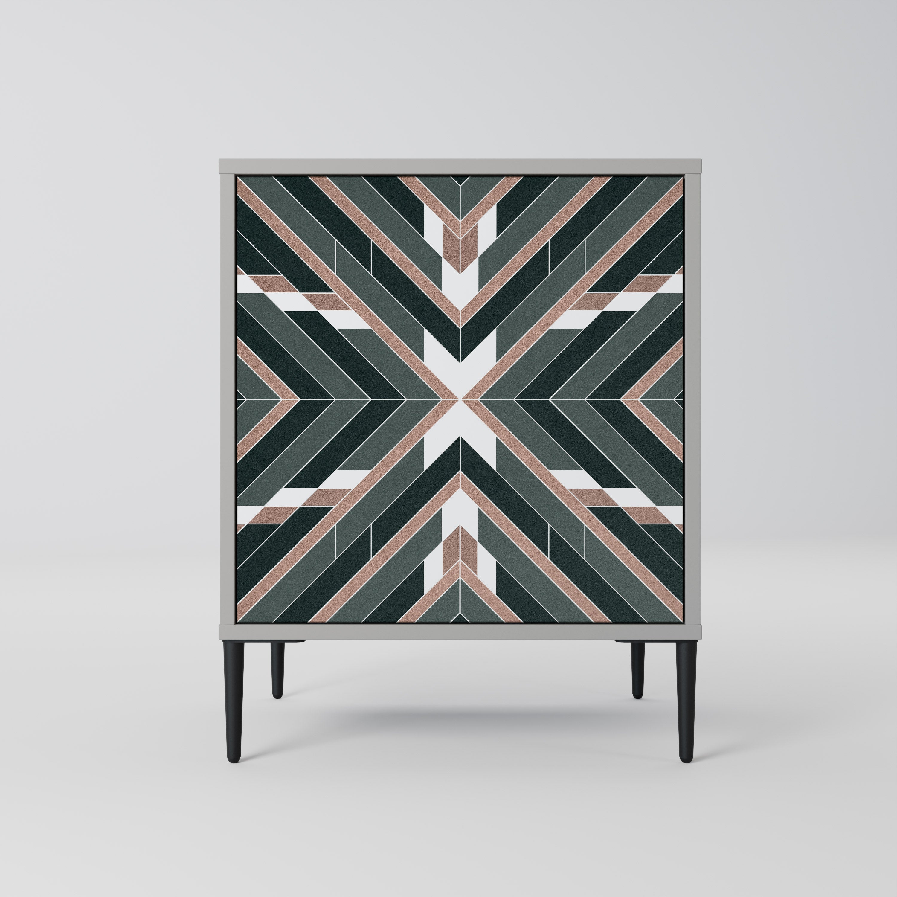 DIMENSION DELIGHTS 1-Door Sideboard in Grey Finish