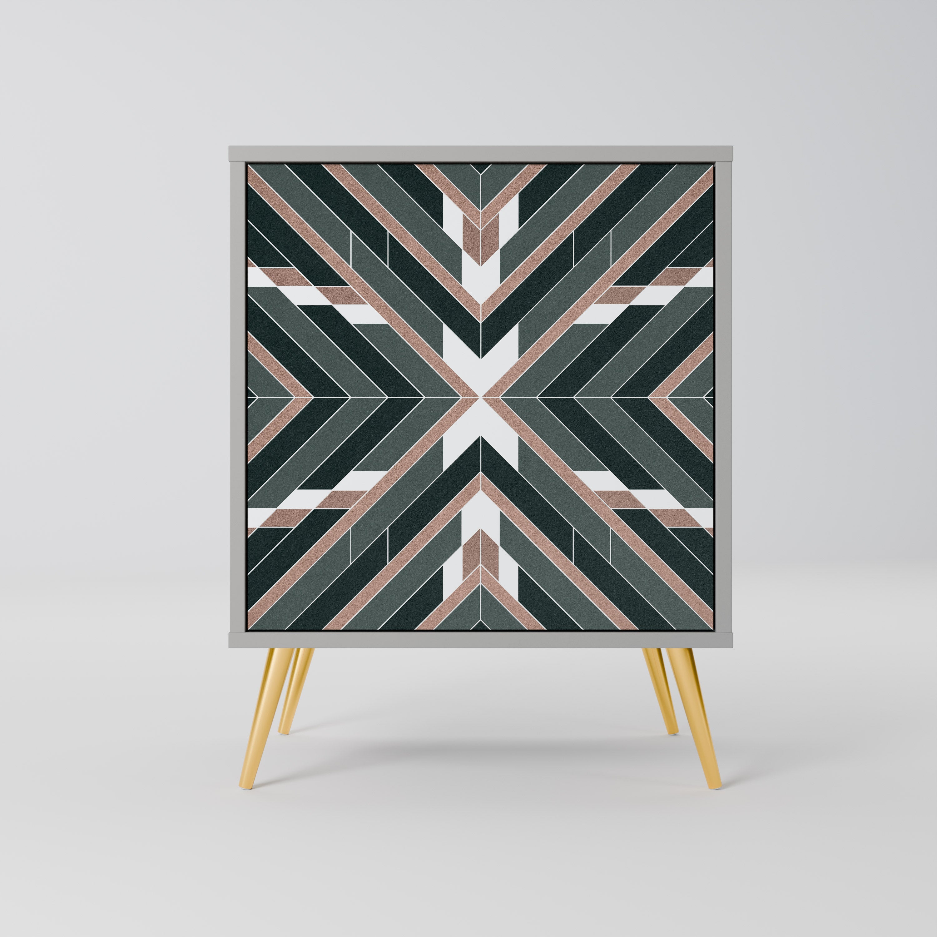 DIMENSION DELIGHTS 1-Door Sideboard in Grey Finish