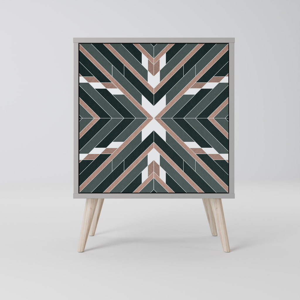 DIMENSION DELIGHTS 1-Door Sideboard in Grey Finish