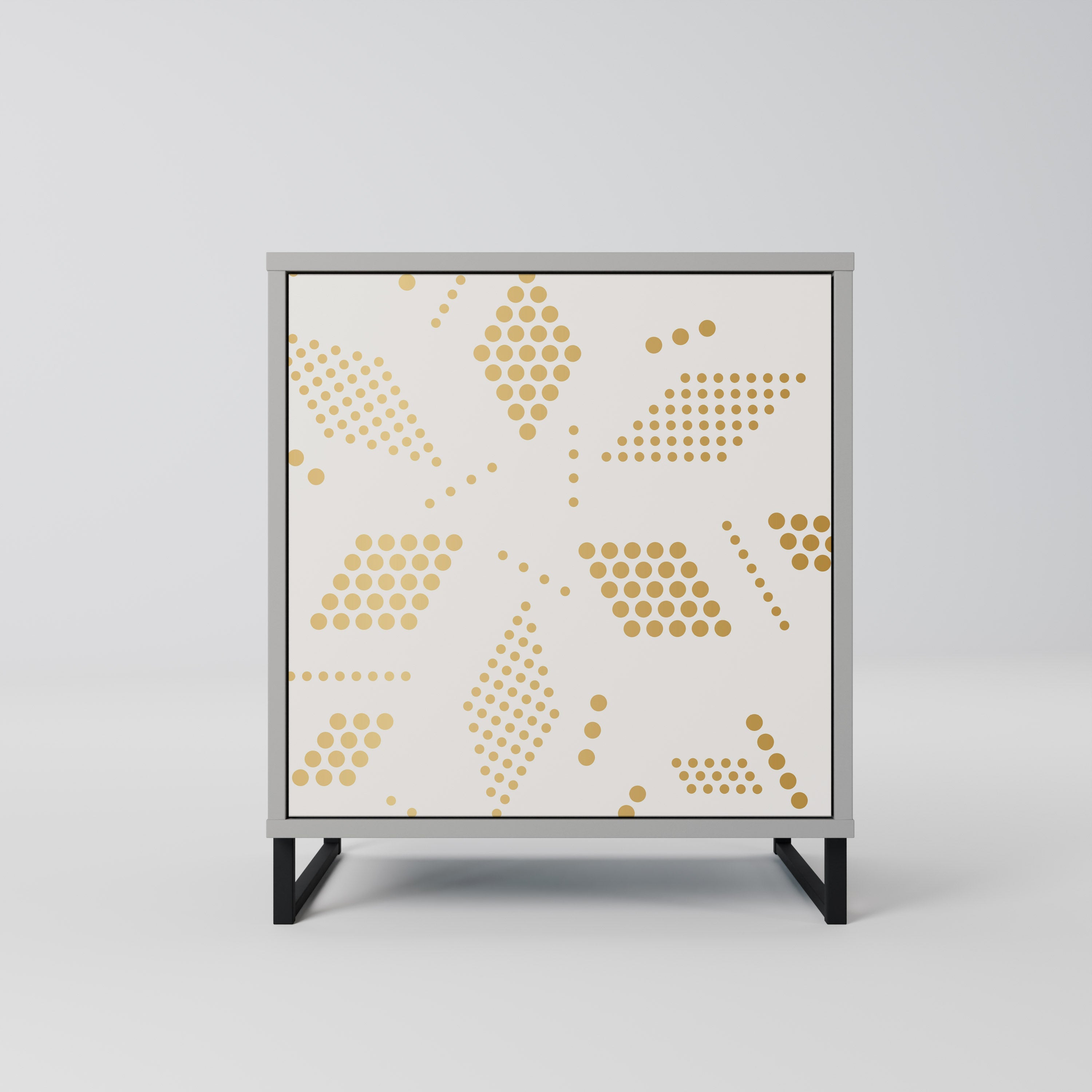 SPOTTED DAZE 1-Door Sideboard in Grey Finish