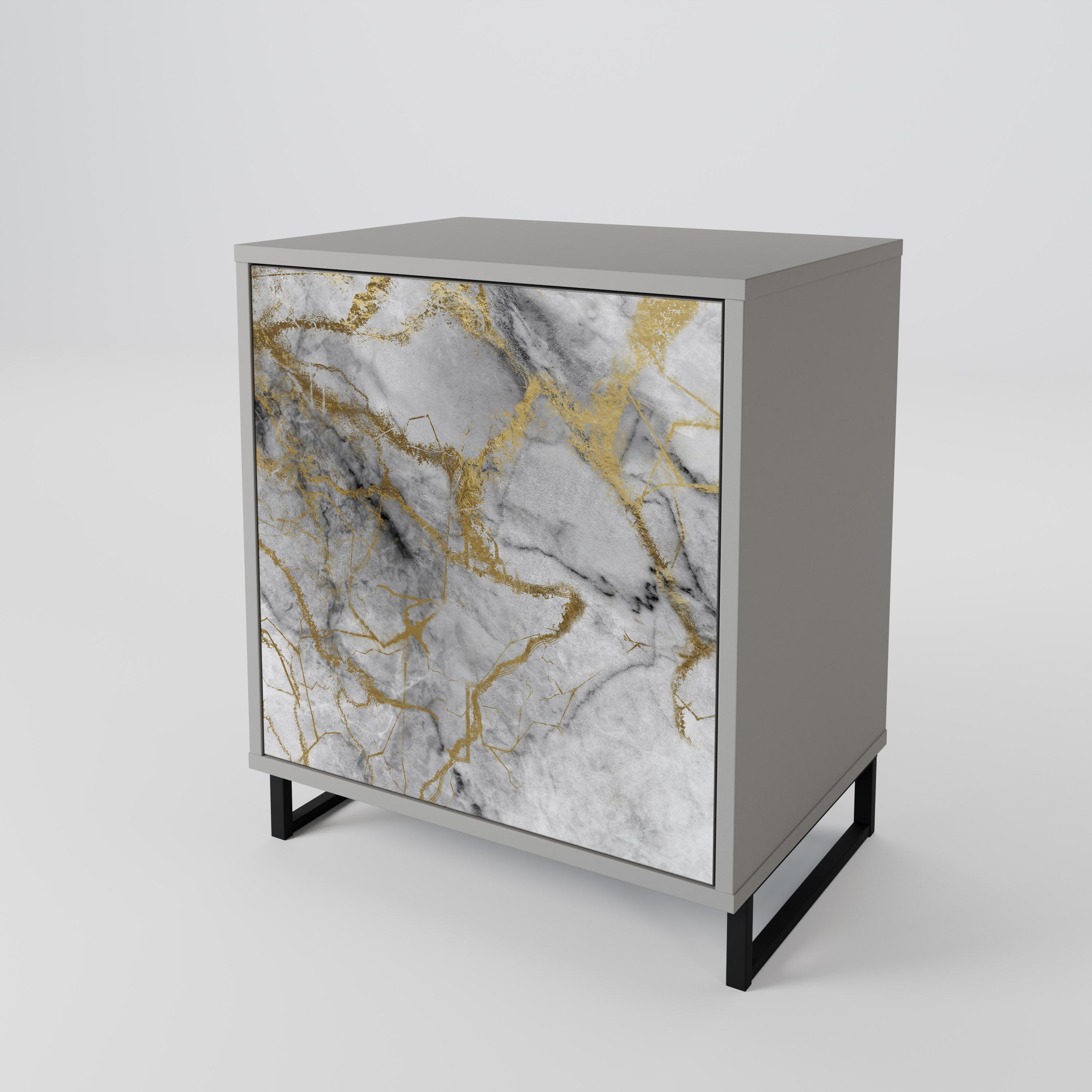 TIMELESS GLIDE Aparador de 1 Porta em Acabamento Cinzento