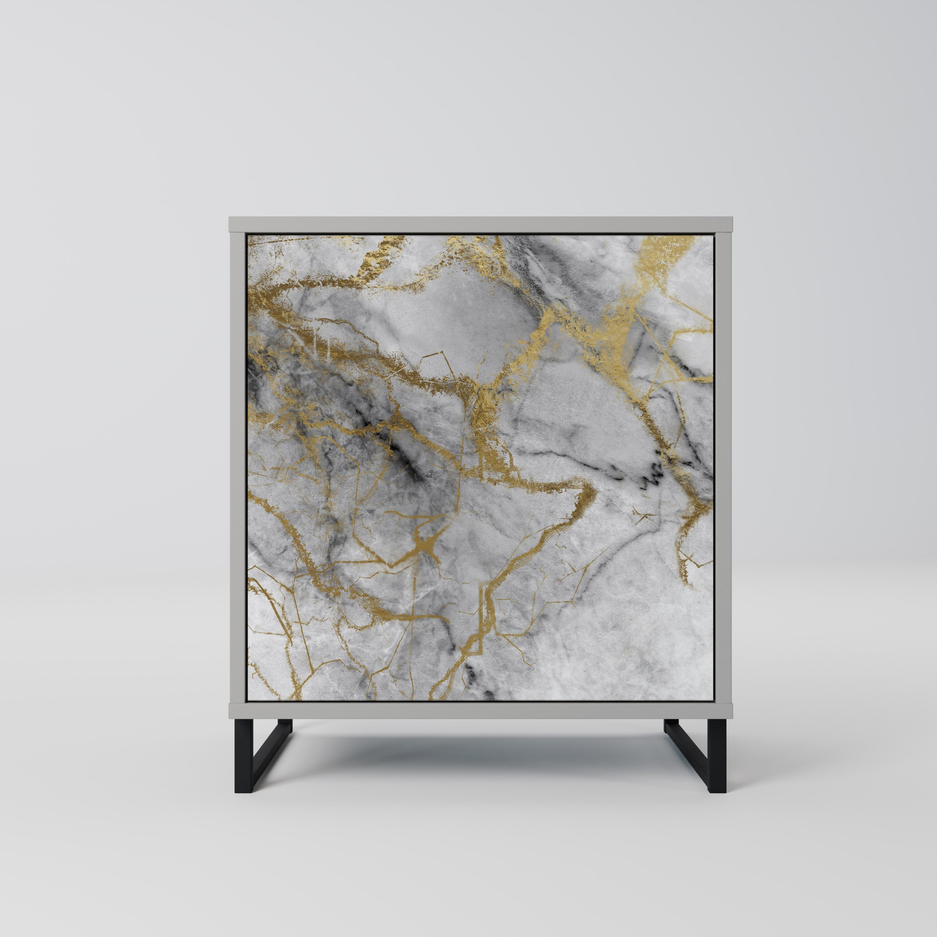 TIMELESS GLIDE 1-Door Sideboard in Grey Finish