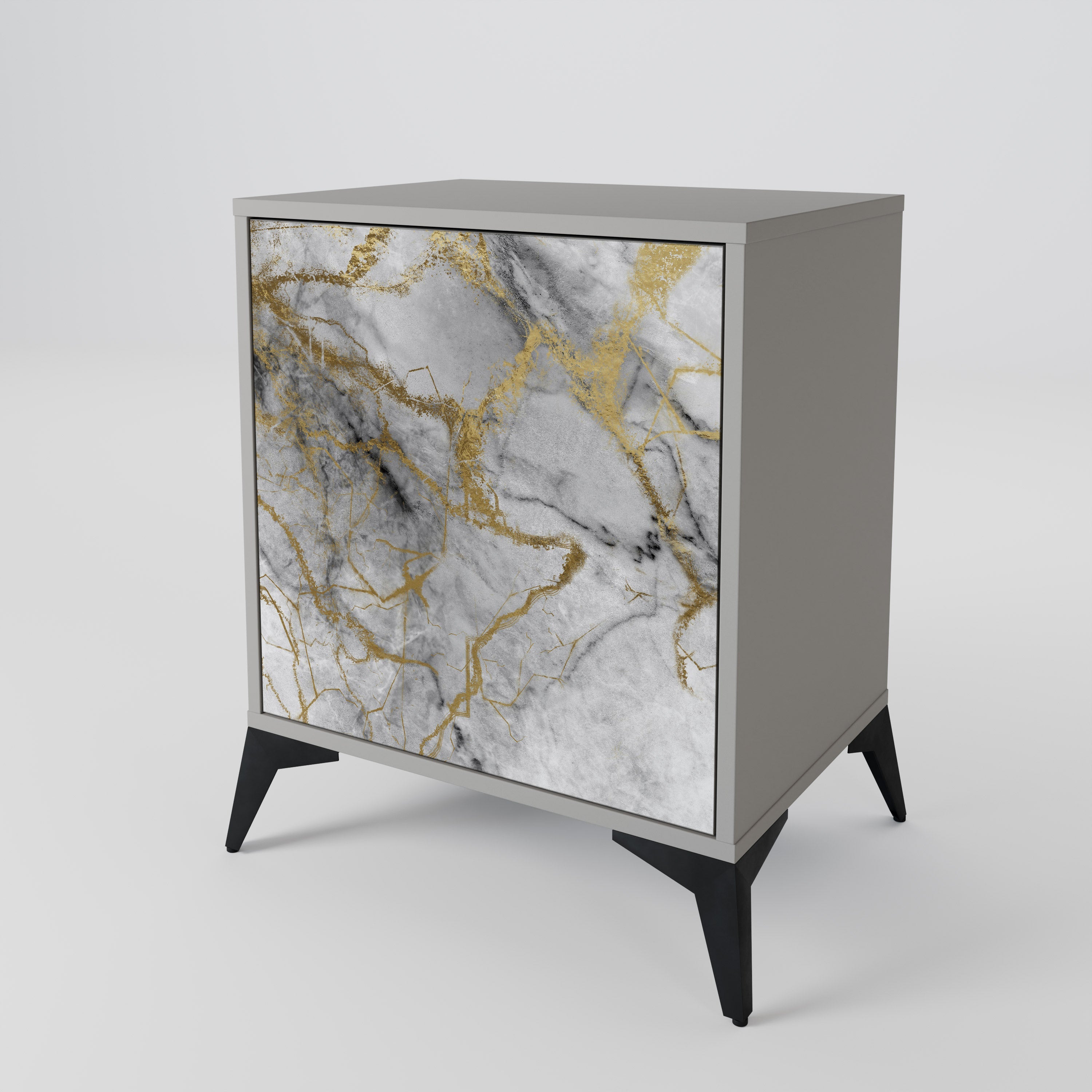 TIMELESS GLIDE 1-Door Sideboard in Grey Finish