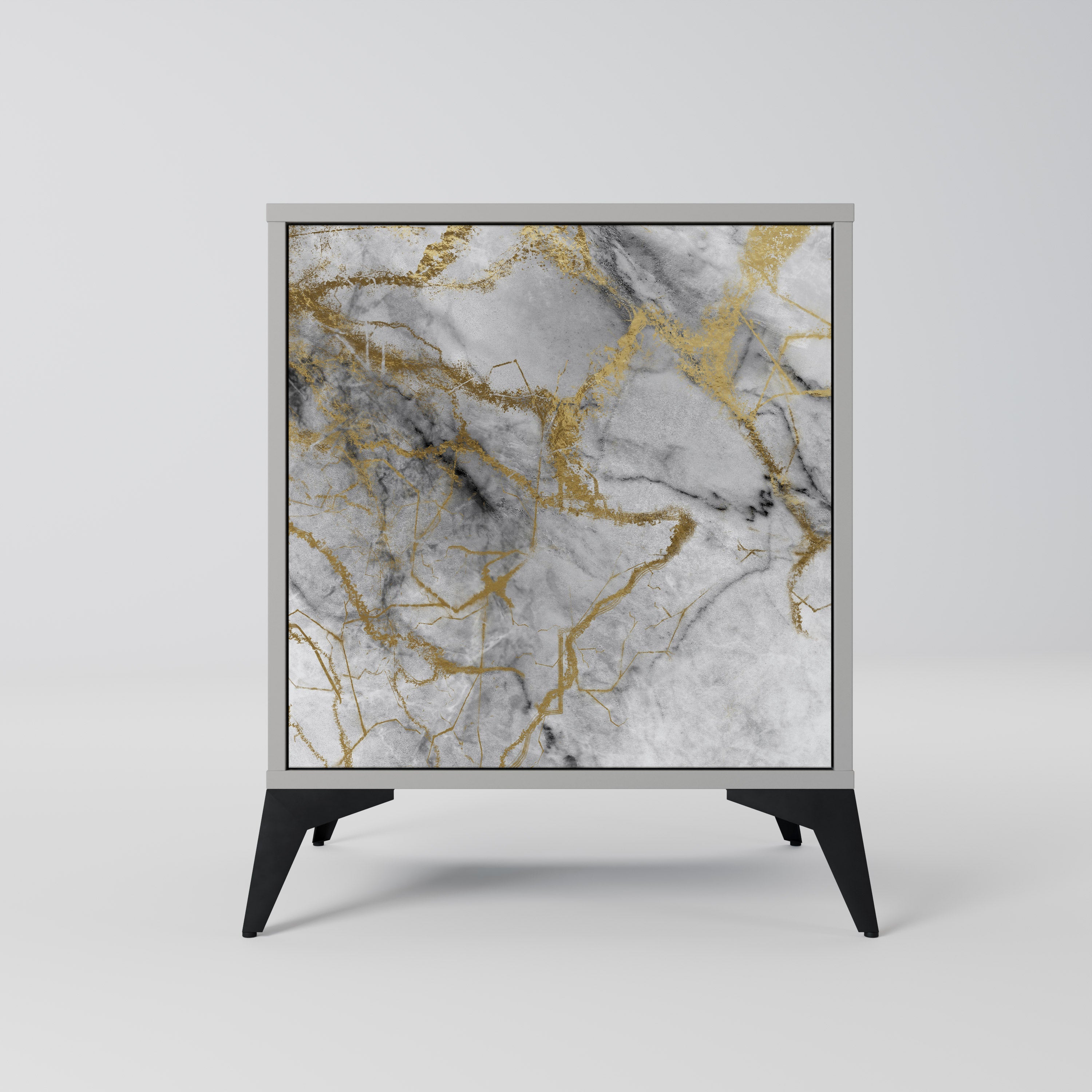 TIMELESS GLIDE 1-Door Sideboard in Grey Finish