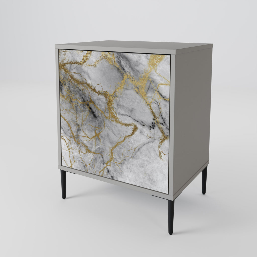 TIMELESS GLIDE Aparador de 1 Porta em Acabamento Cinzento