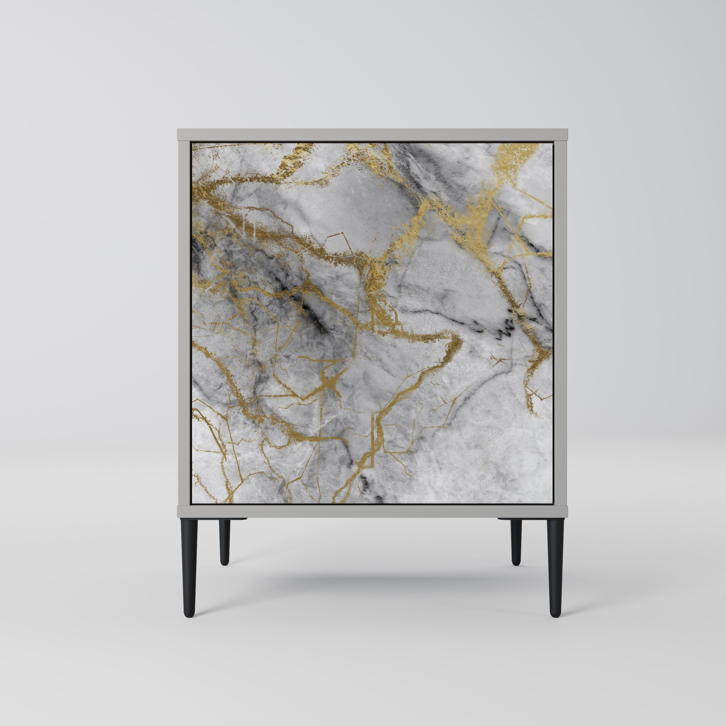 TIMELESS GLIDE 1-Door Sideboard in Grey Finish