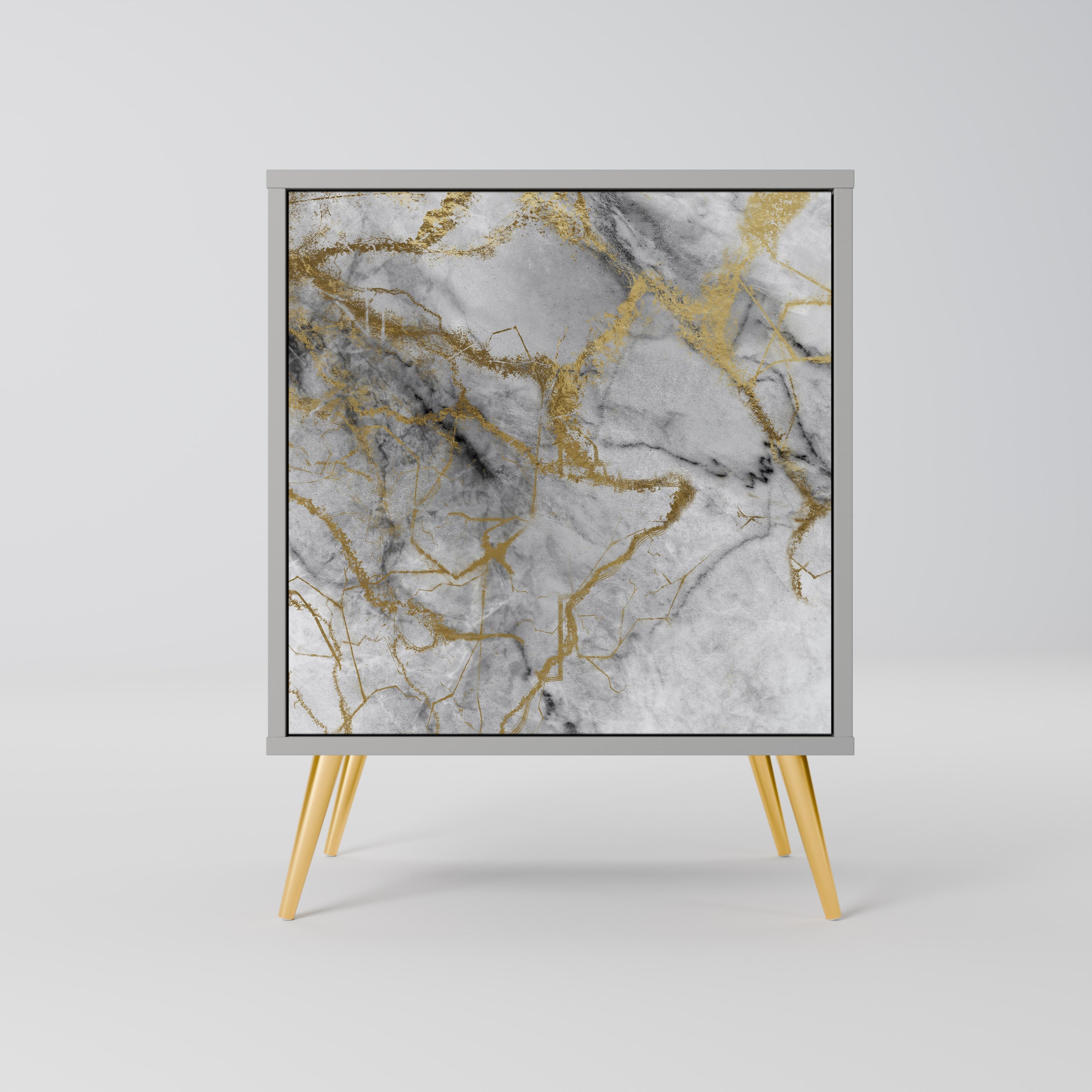 TIMELESS GLIDE 1-Door Sideboard in Grey Finish