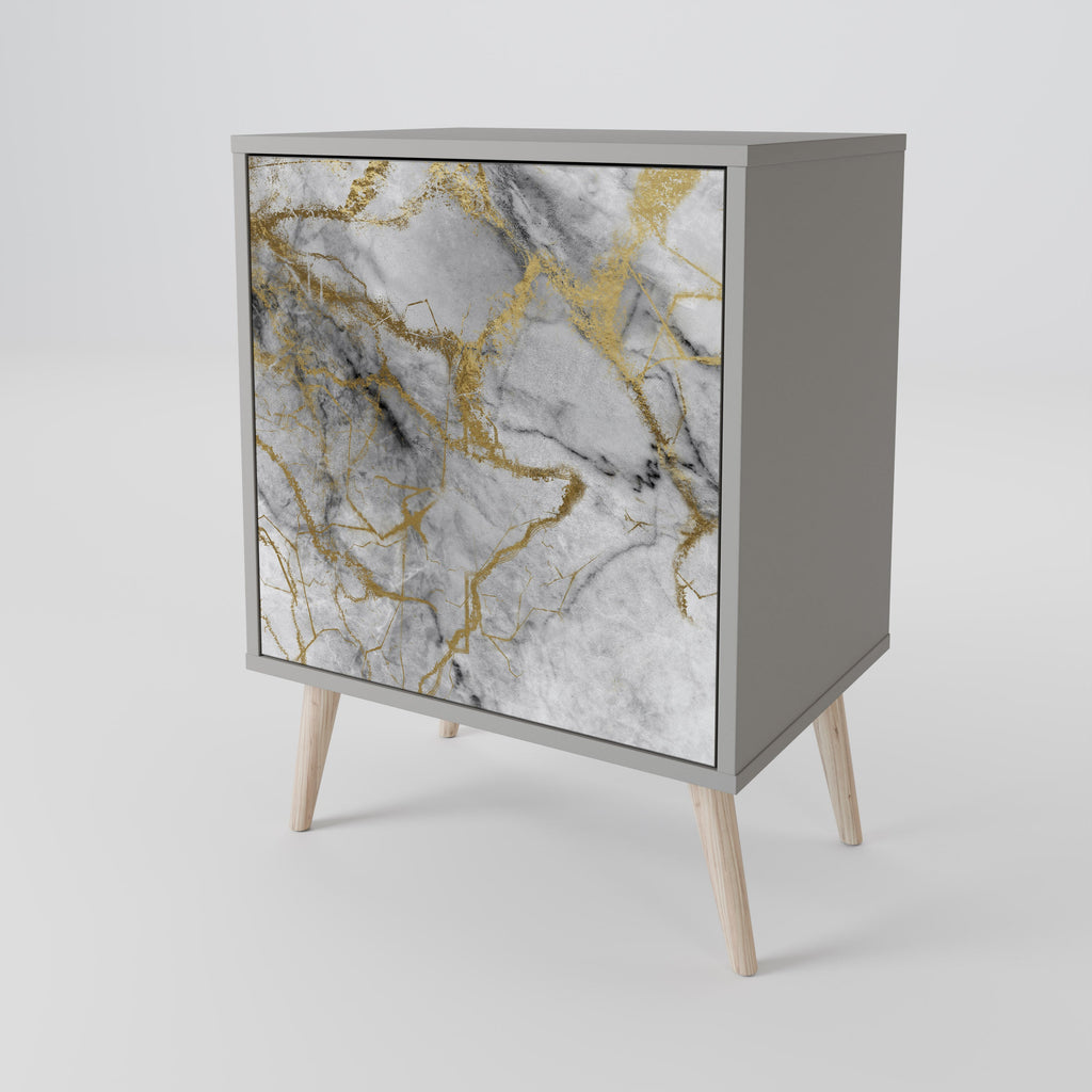 TIMELESS GLIDE Aparador de 1 Porta em Acabamento Cinzento