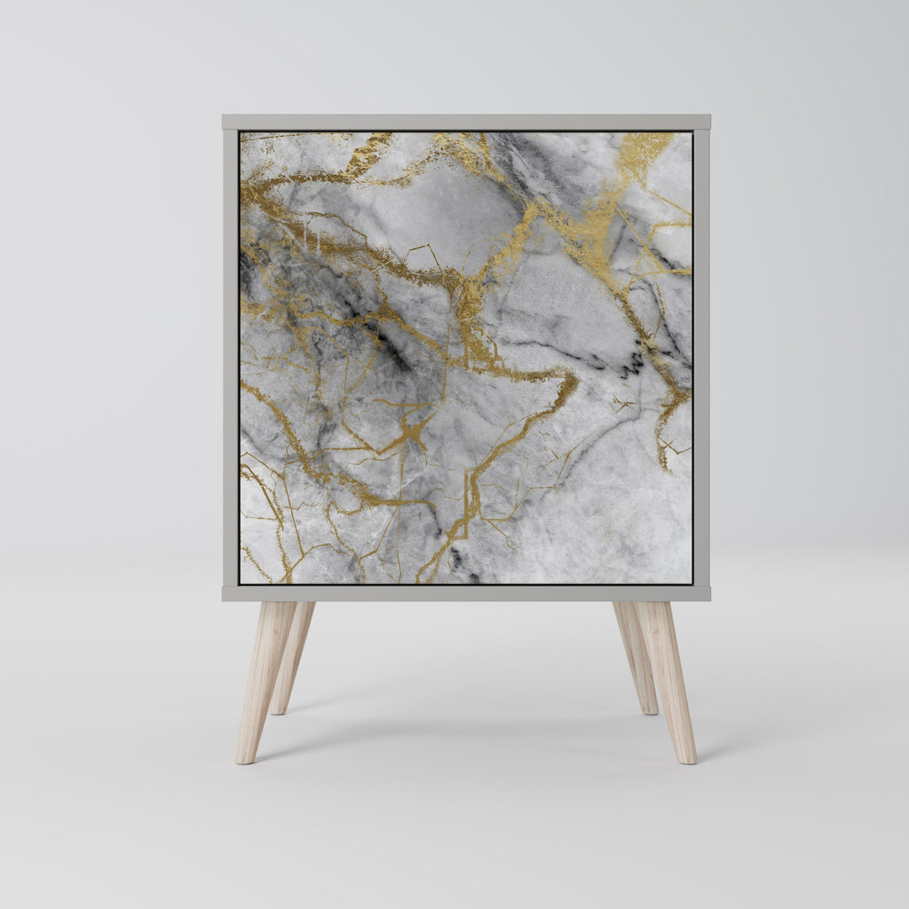 TIMELESS GLIDE Aparador de 1 Porta em Acabamento Cinzento