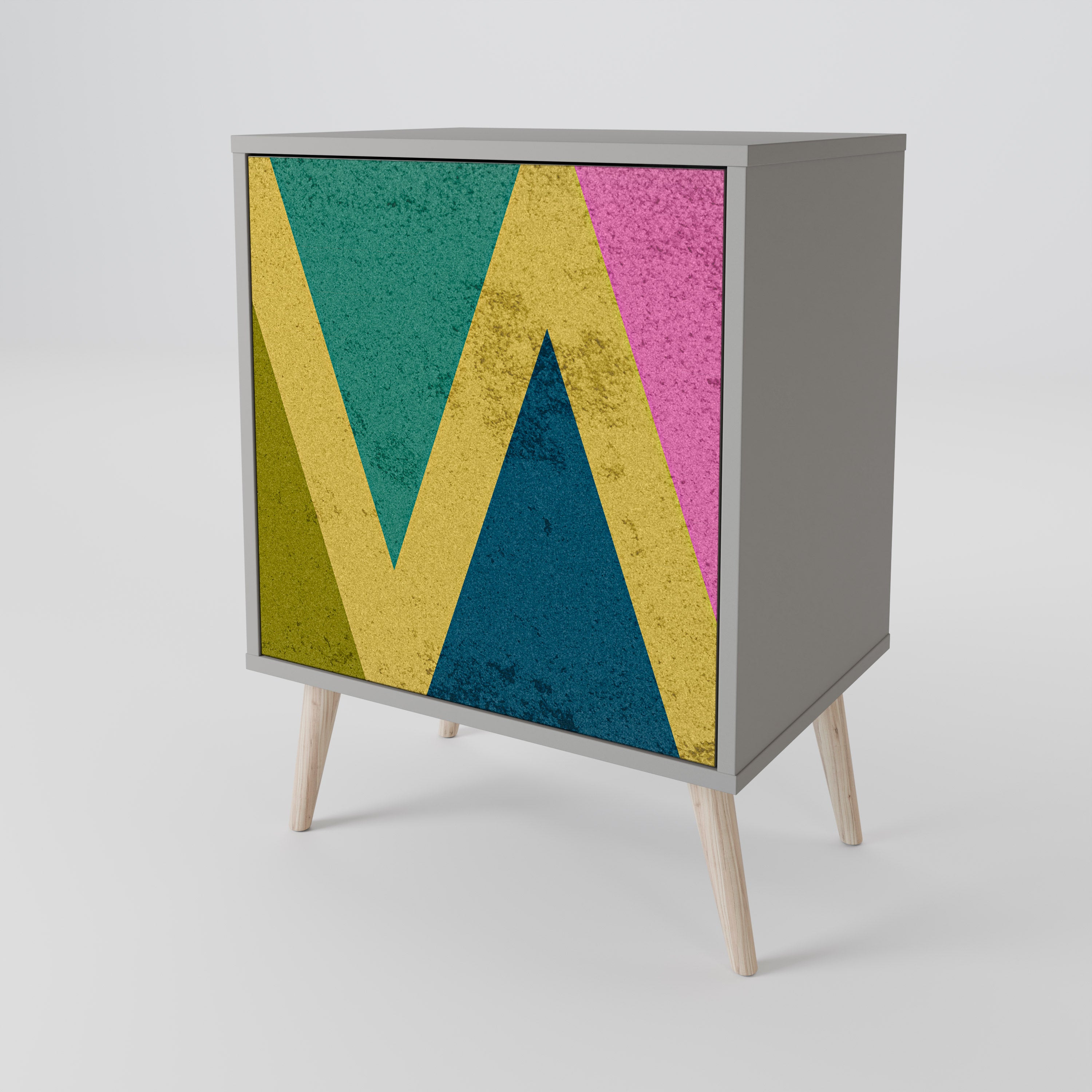COLORFUL TRIANGLES 1-Door Sideboard