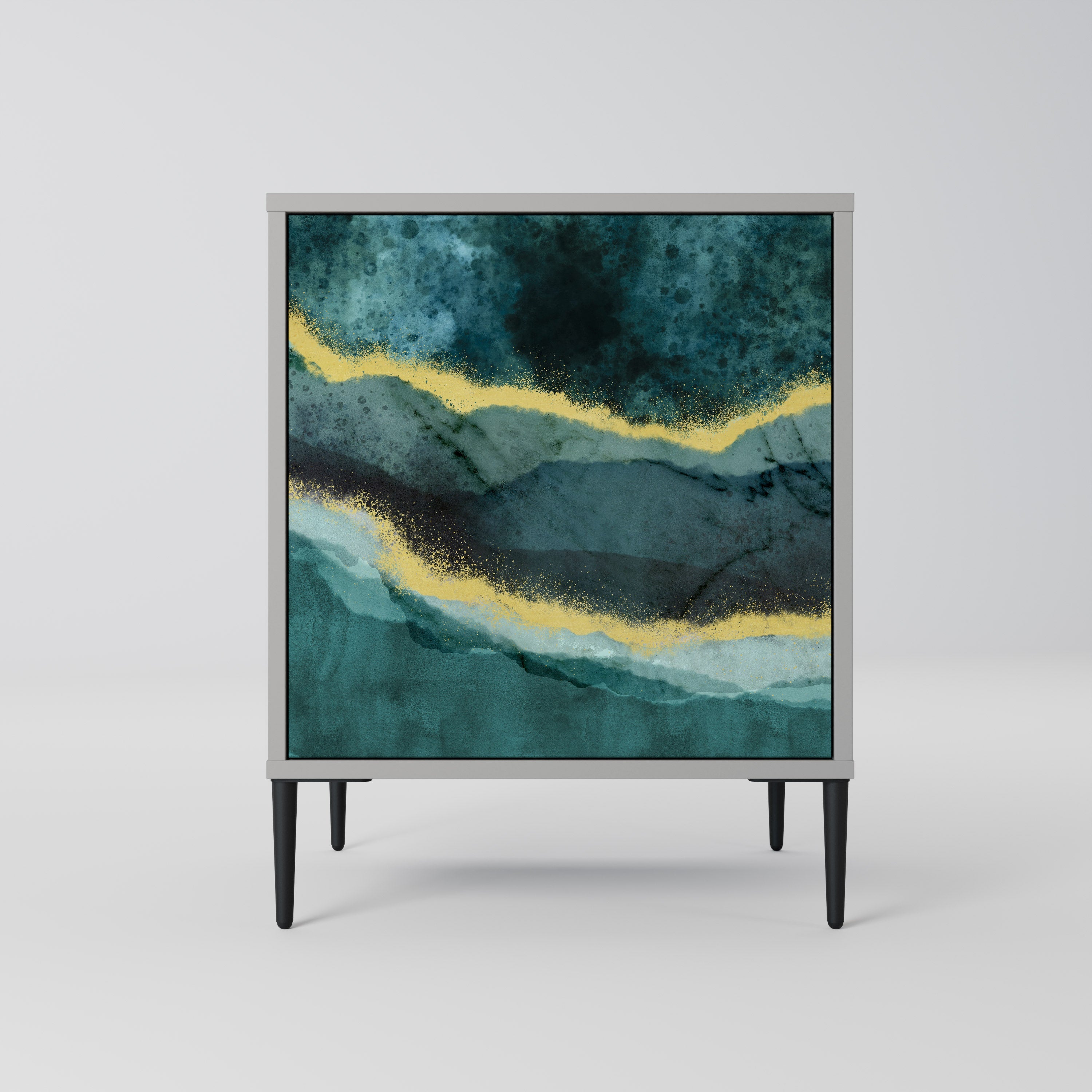 GOLDRUSH ODYSSEY 1-Door Sideboard in Grey Finish