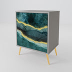 GOLDRUSH ODYSSEY Aparador de 1 Porta em Acabamento Cinzento