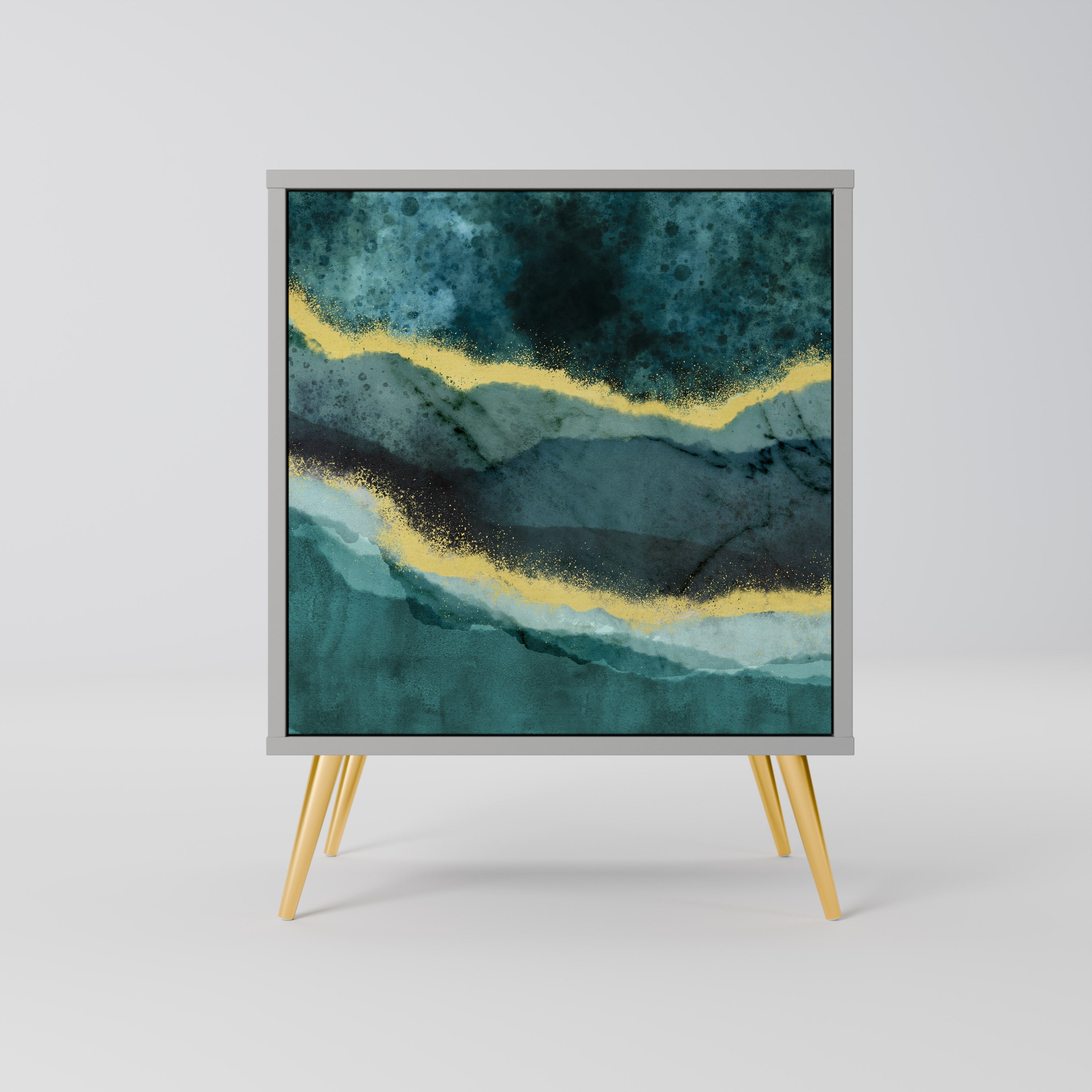 GOLDRUSH ODYSSEY 1-Door Sideboard in Grey Finish