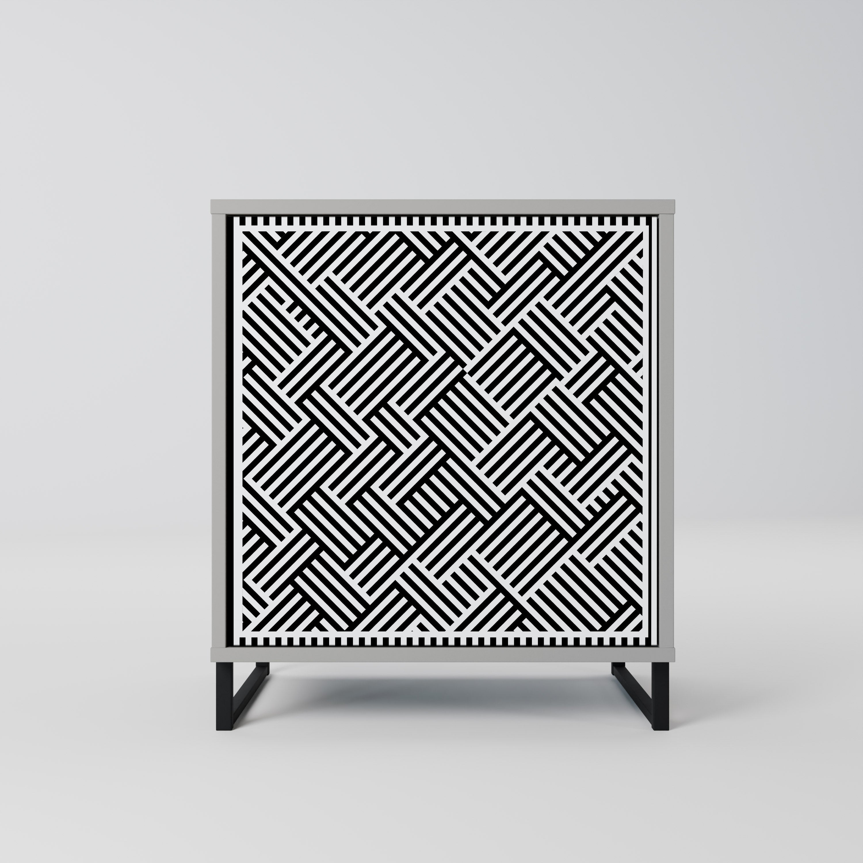 TEMPORARY SEQUENCE Aparador de 1 Porta em Acabamento Cinzento