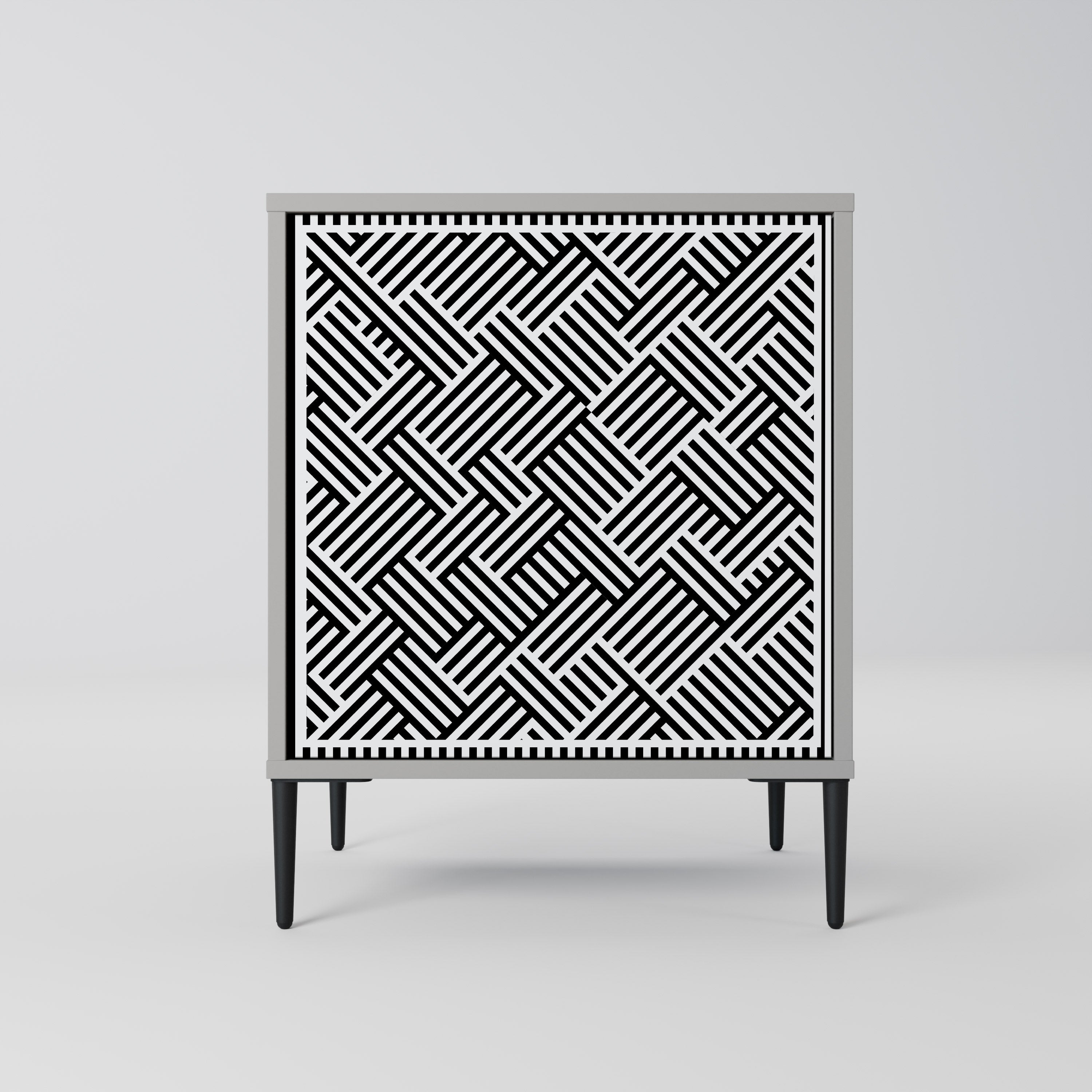 TEMPORARY SEQUENCE Aparador de 1 Porta em Acabamento Cinzento