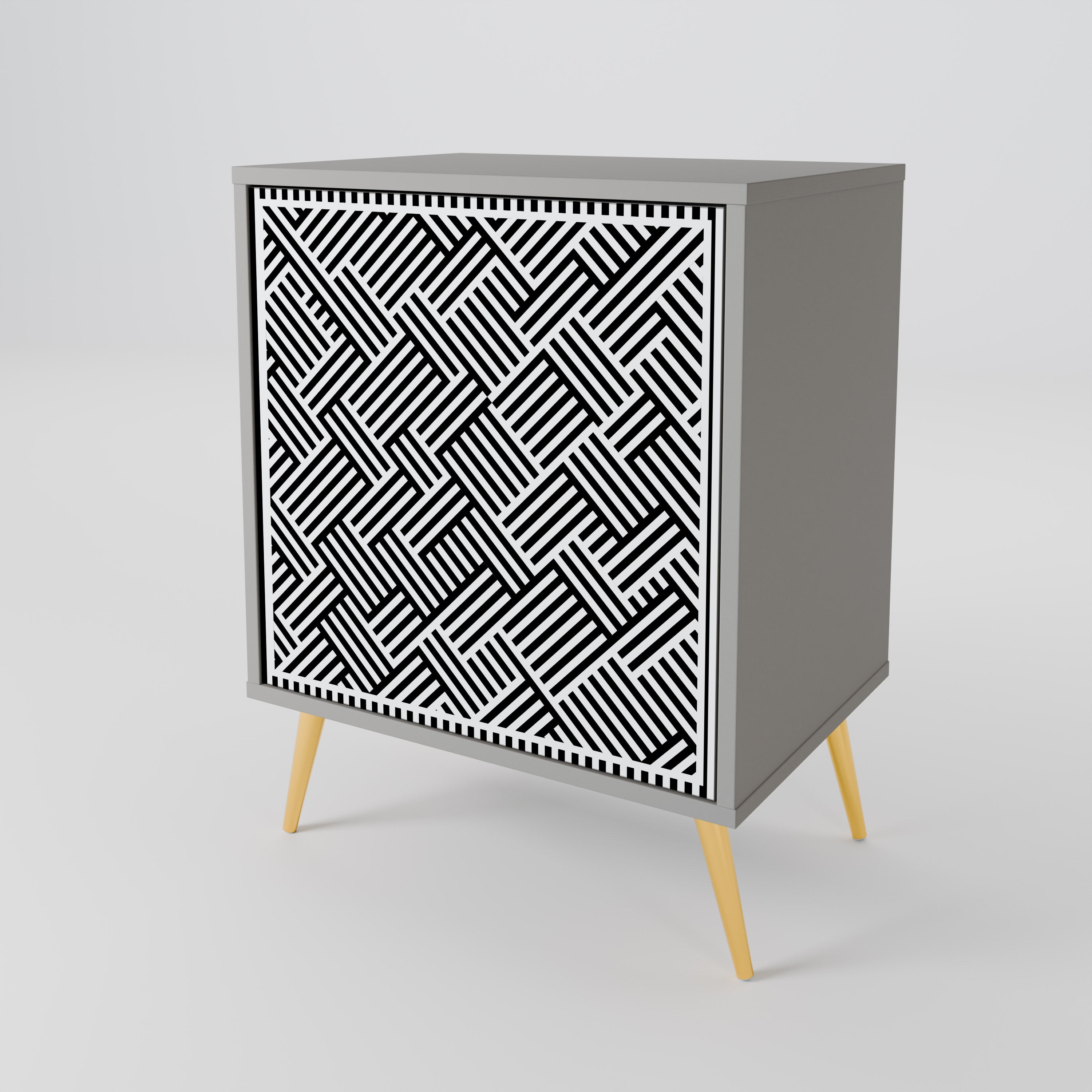 TEMPORARY SEQUENCE Aparador de 1 Porta em Acabamento Cinzento