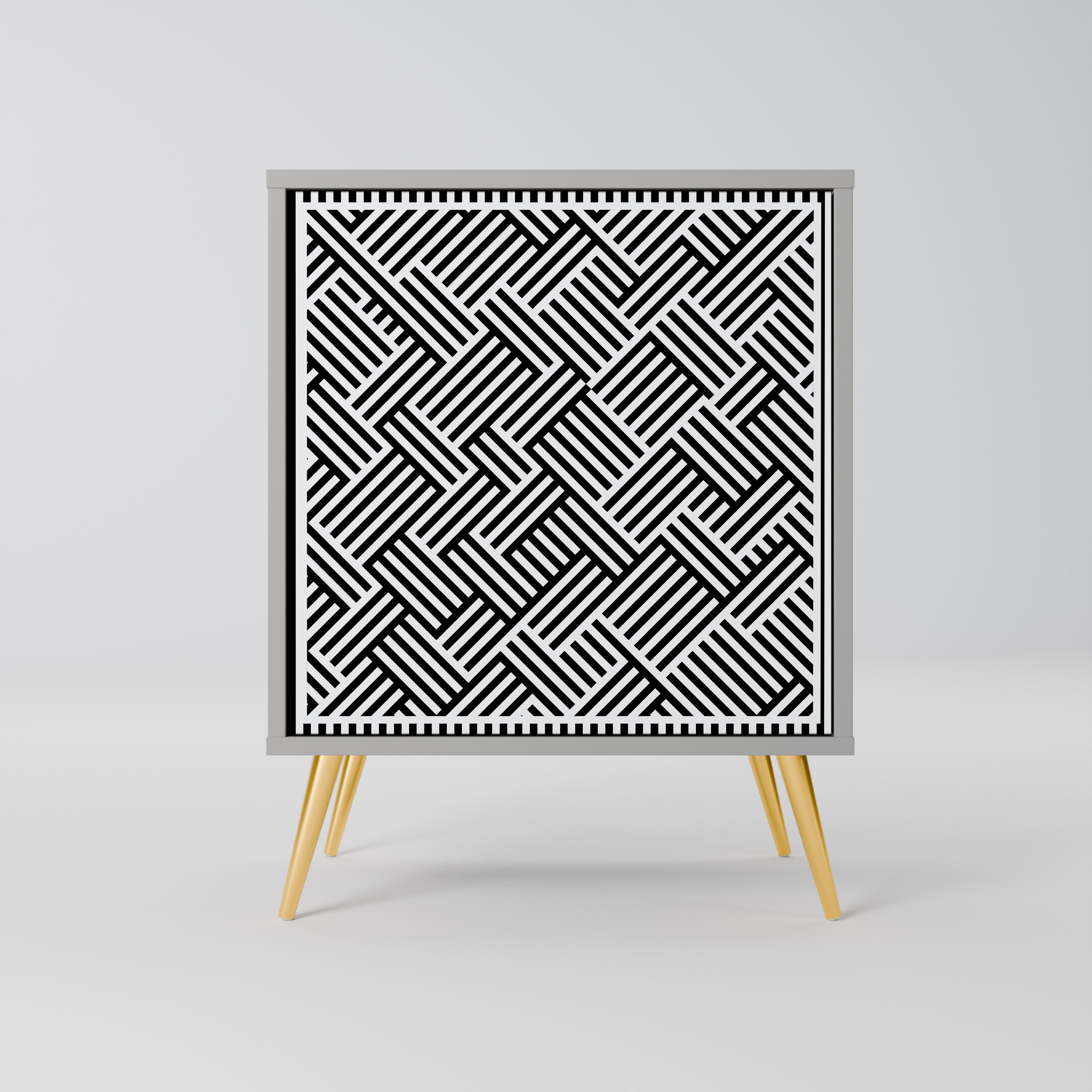 TEMPORARY SEQUENCE Aparador de 1 Porta em Acabamento Cinzento