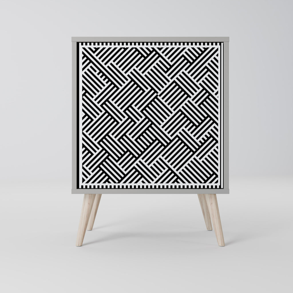 TEMPORARY SEQUENCE Aparador de 1 Porta em Acabamento Cinzento