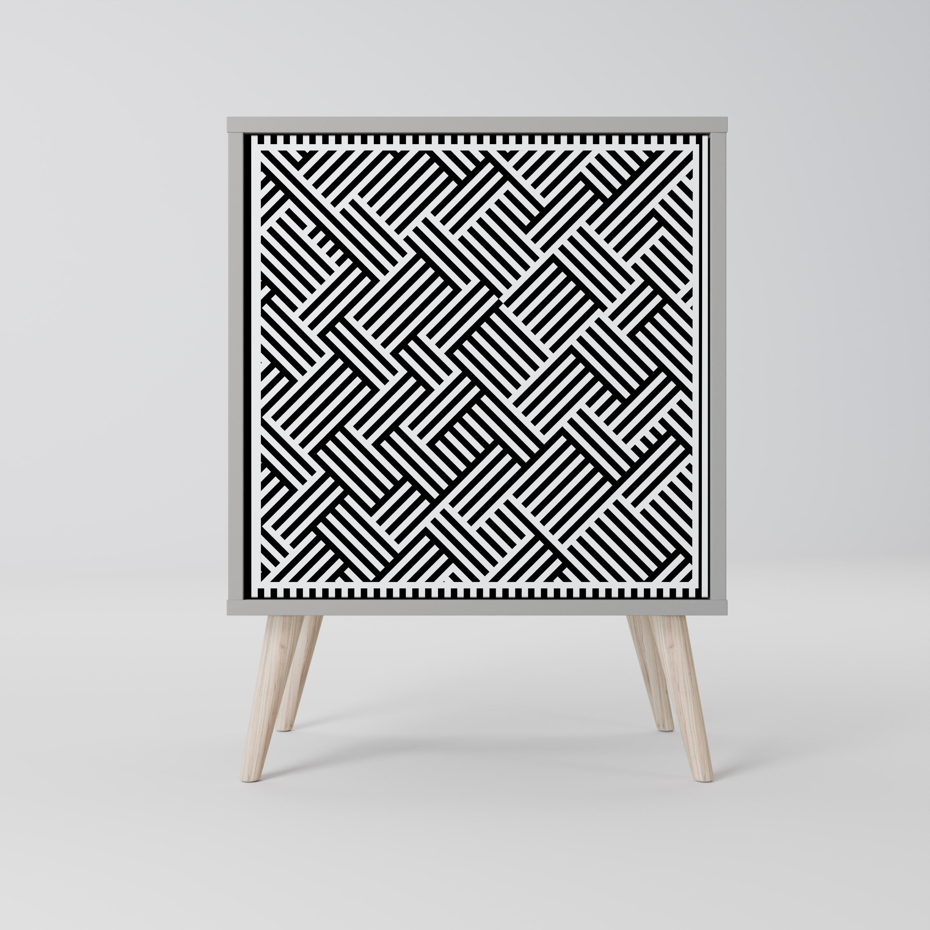 TEMPORARY SEQUENCE Aparador de 1 Porta em Acabamento Cinzento