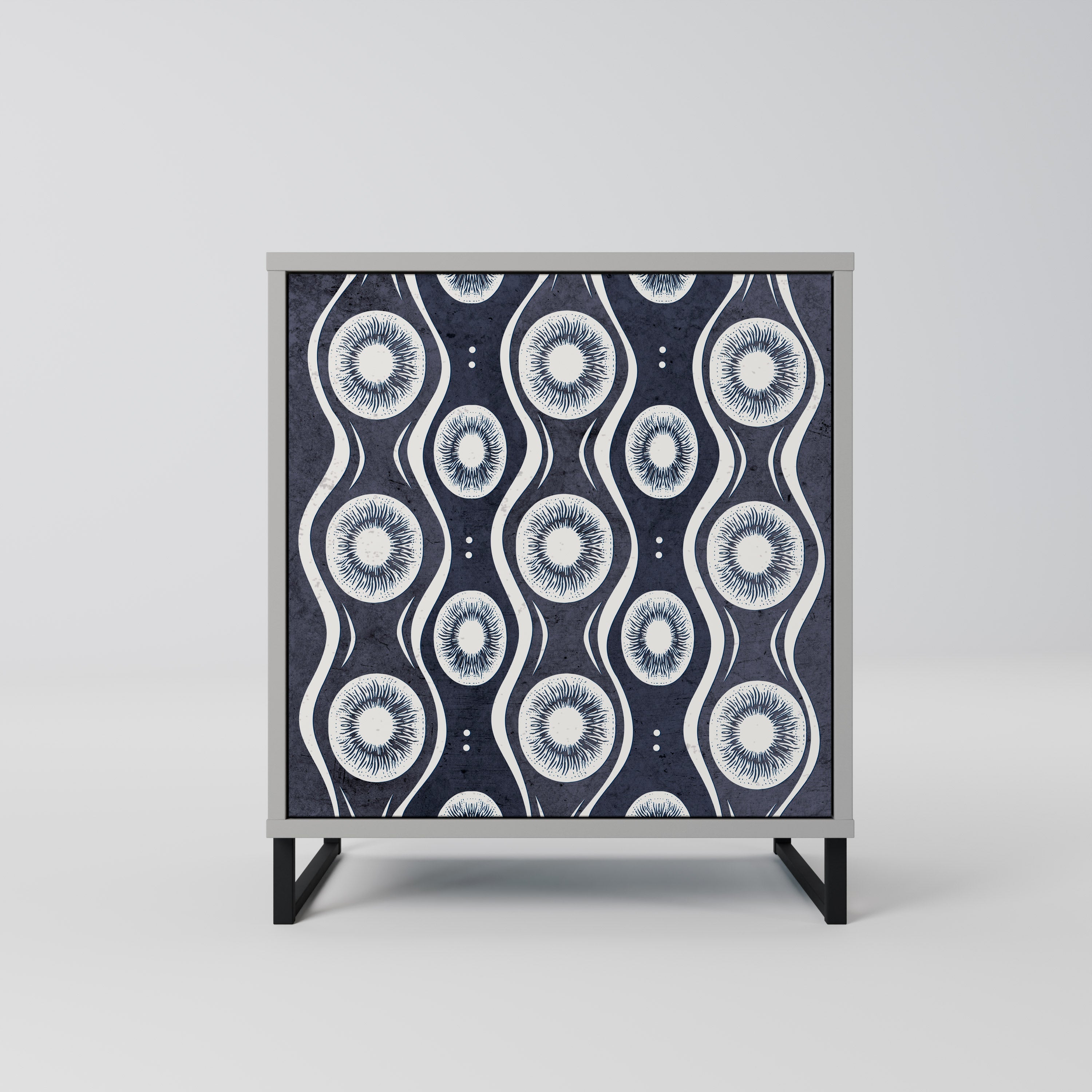 GRAPHITE EYES Aparador de 1 Porta em Acabamento Cinzento