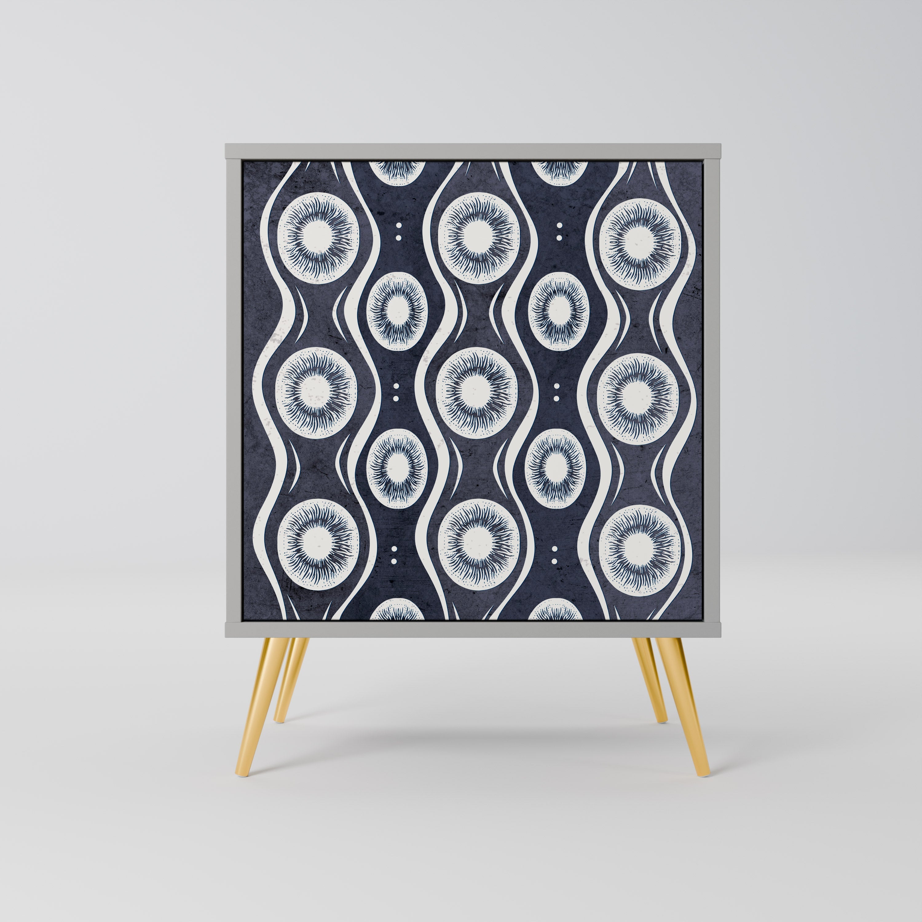 GRAPHITE EYES Aparador de 1 Porta em Acabamento Cinzento