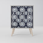 GRAPHITE EYES 1-Door Sideboard in Grey Finish