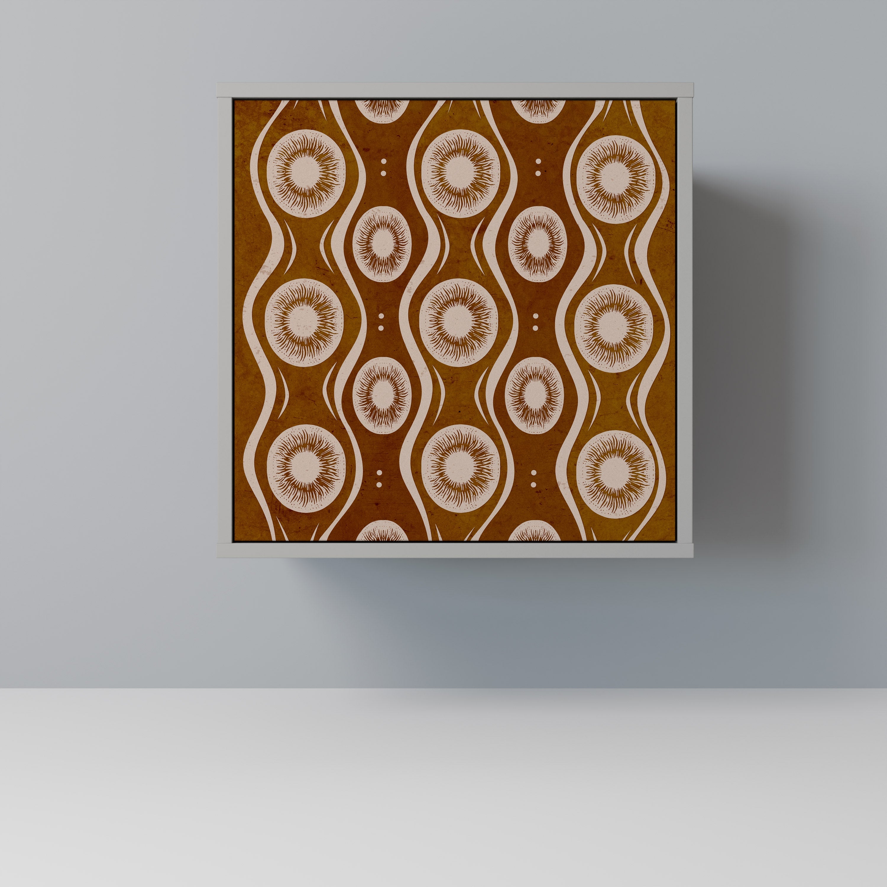 BROWN EYES Aparador de 1 Porta em Acabamento Cinzento