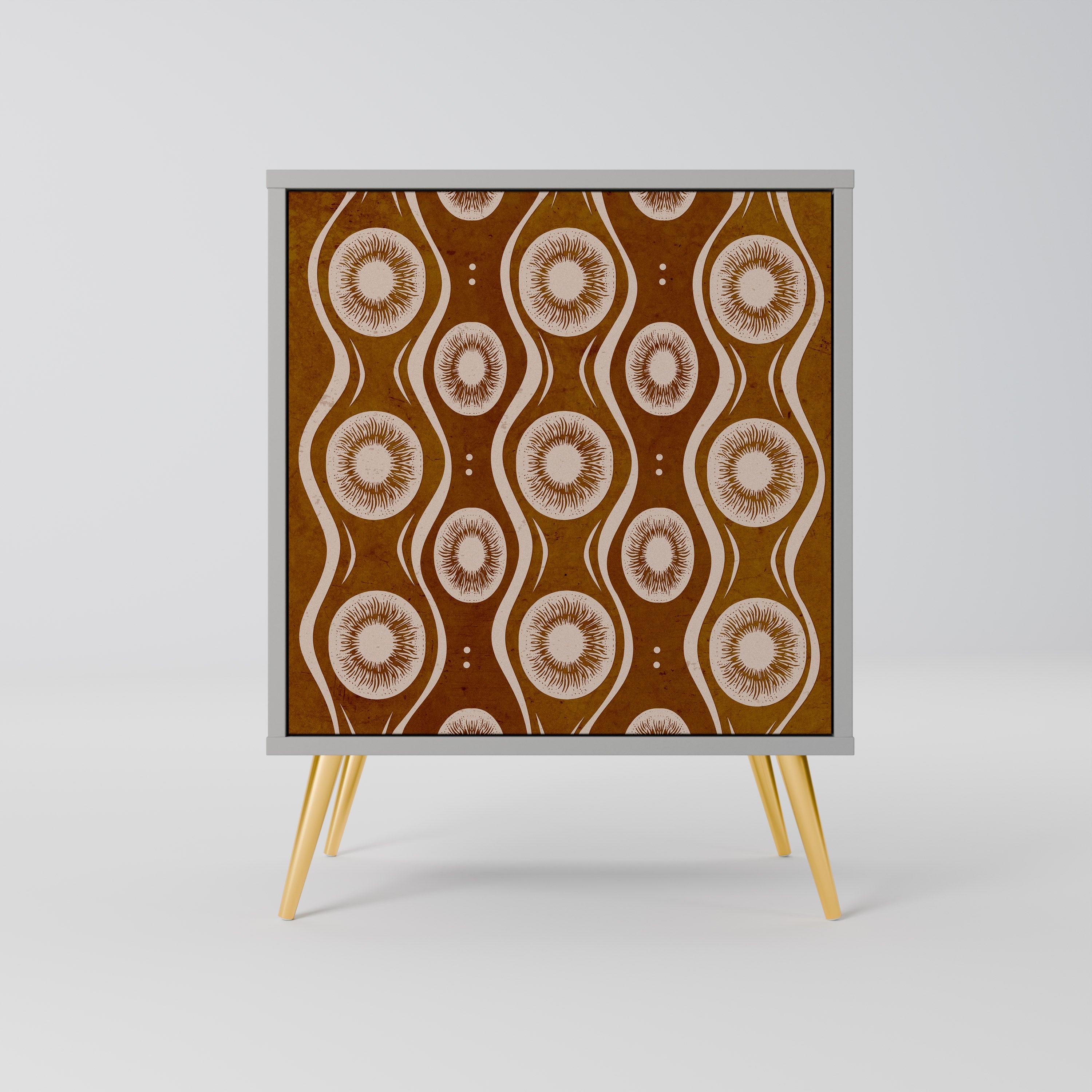 BROWN EYES Aparador de 1 Porta em Acabamento Cinzento