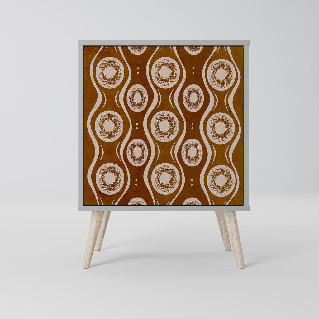 BROWN EYES Aparador de 1 Porta em Acabamento Cinzento