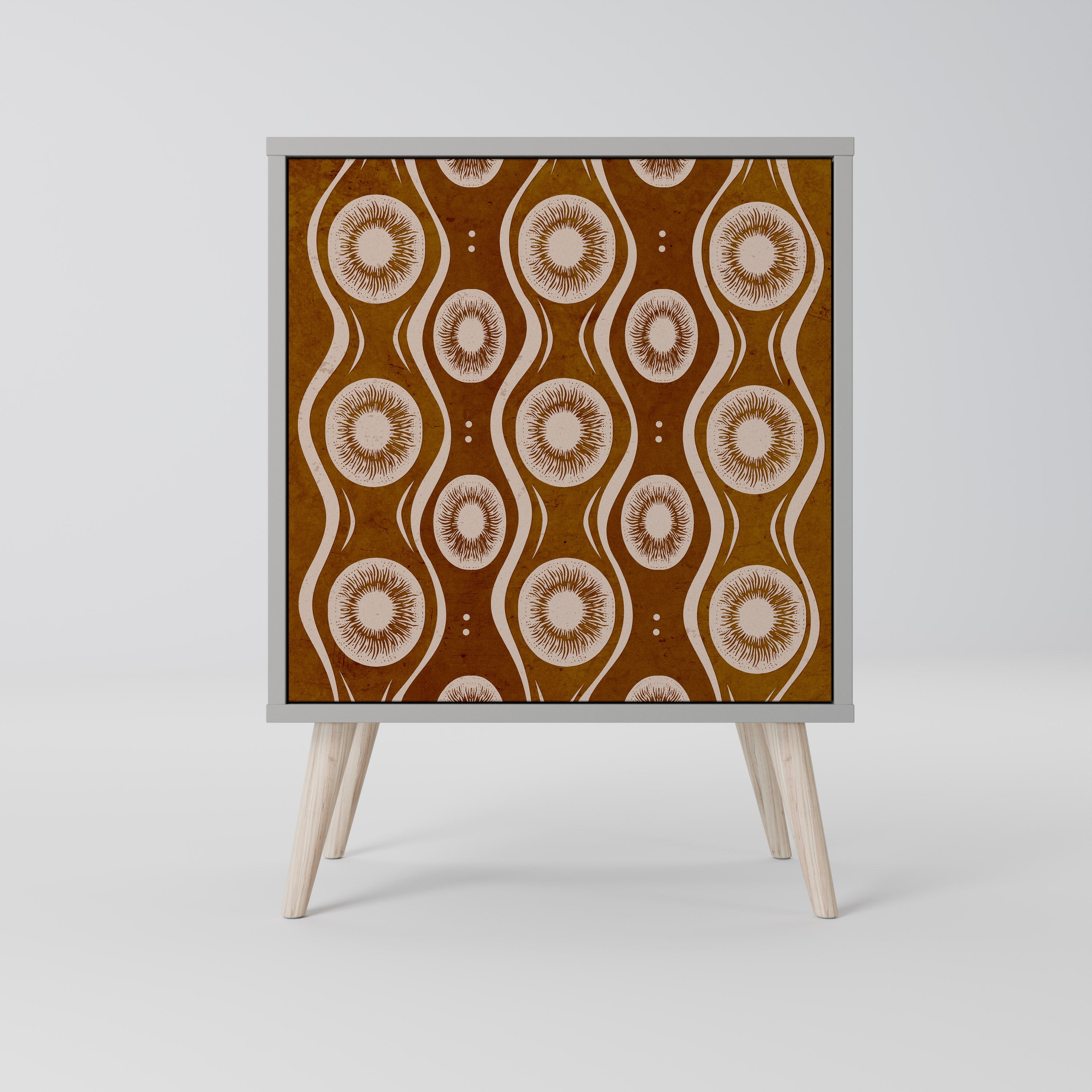 BROWN EYES Aparador de 1 Porta em Acabamento Cinzento