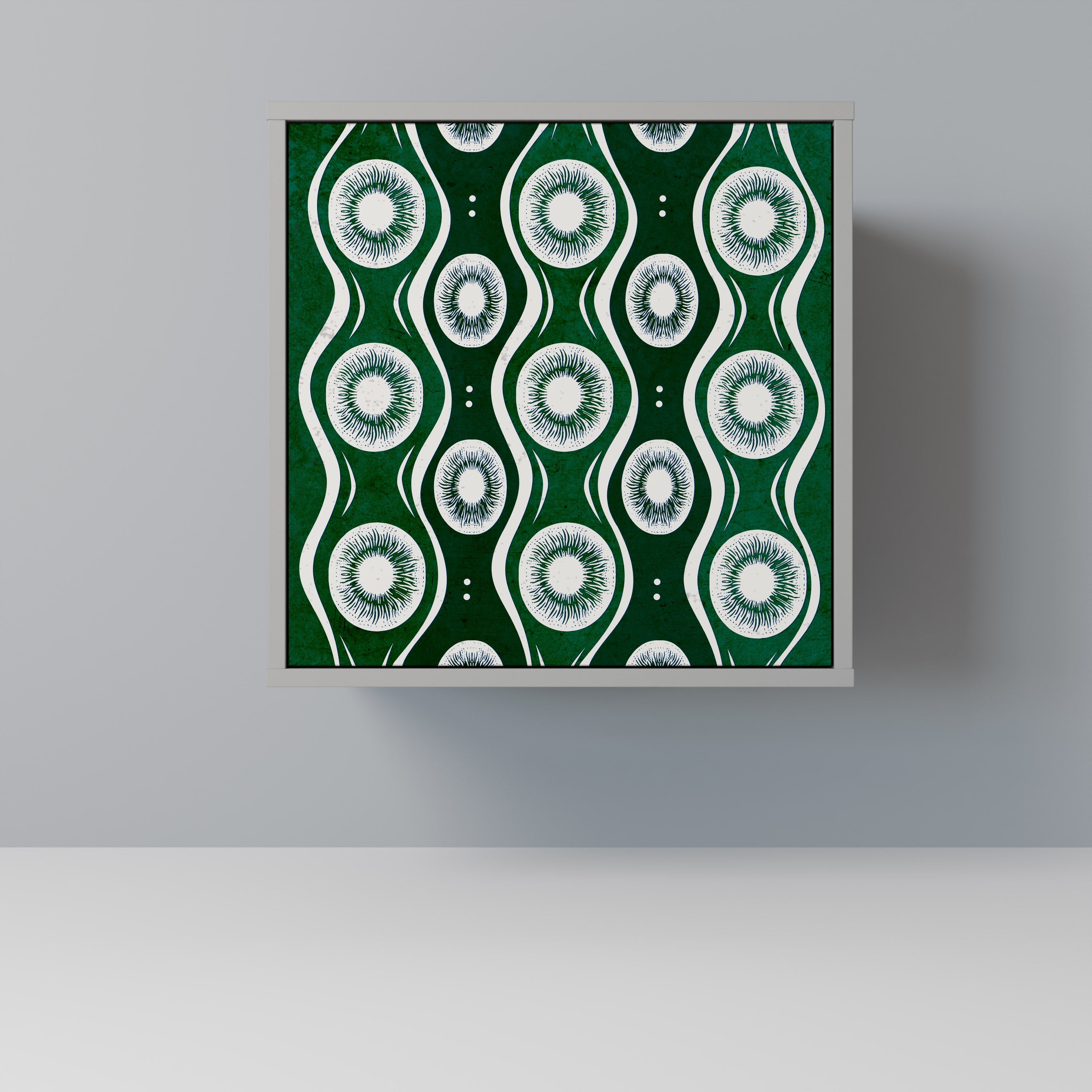 GREEN EYES Aparador de 1 Porta em Acabamento Cinzento