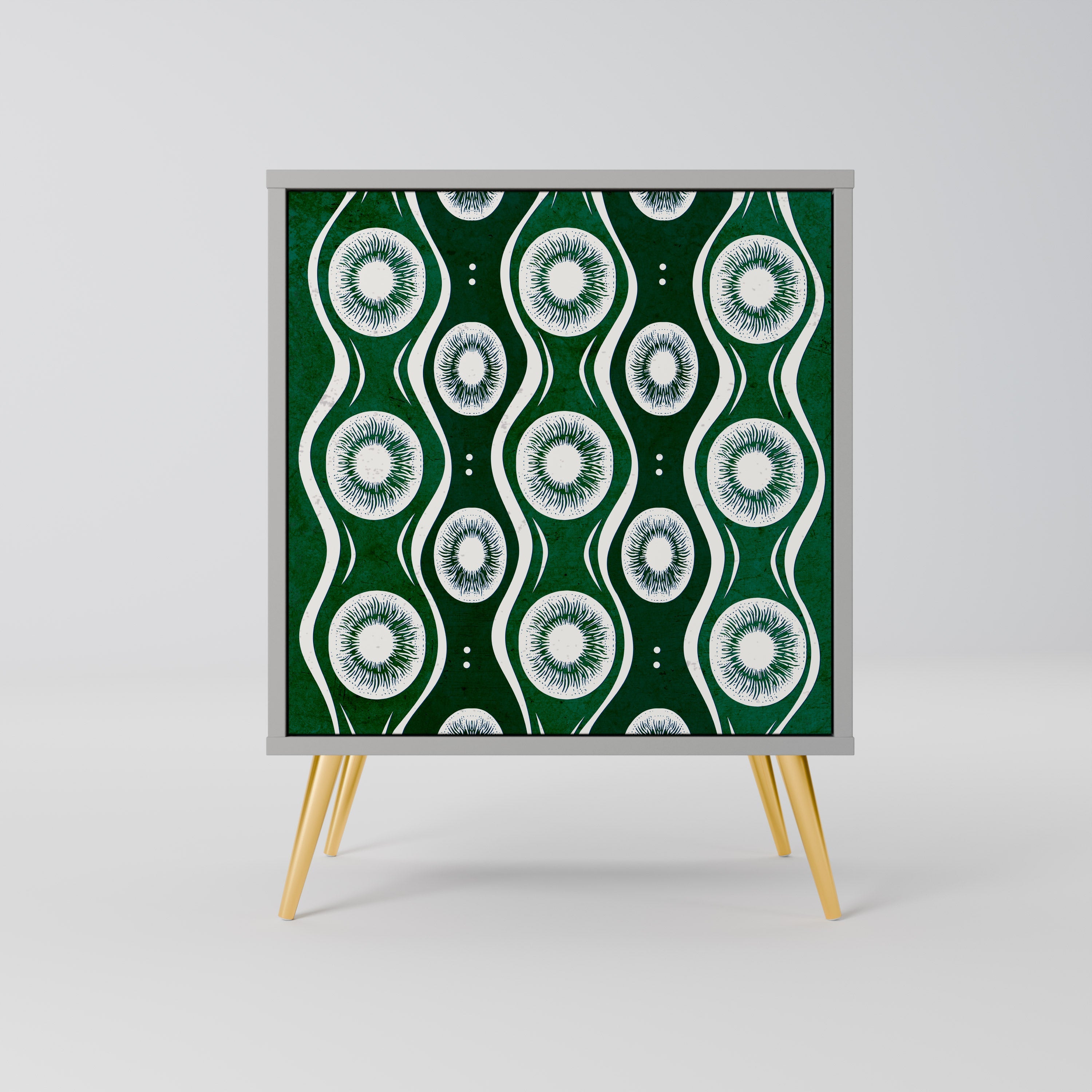 GREEN EYES Aparador de 1 Porta em Acabamento Cinzento