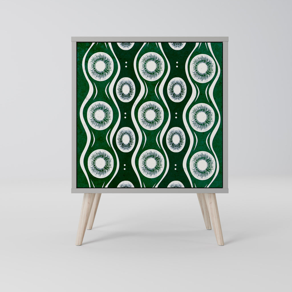 GREEN EYES Aparador de 1 Porta em Acabamento Cinzento