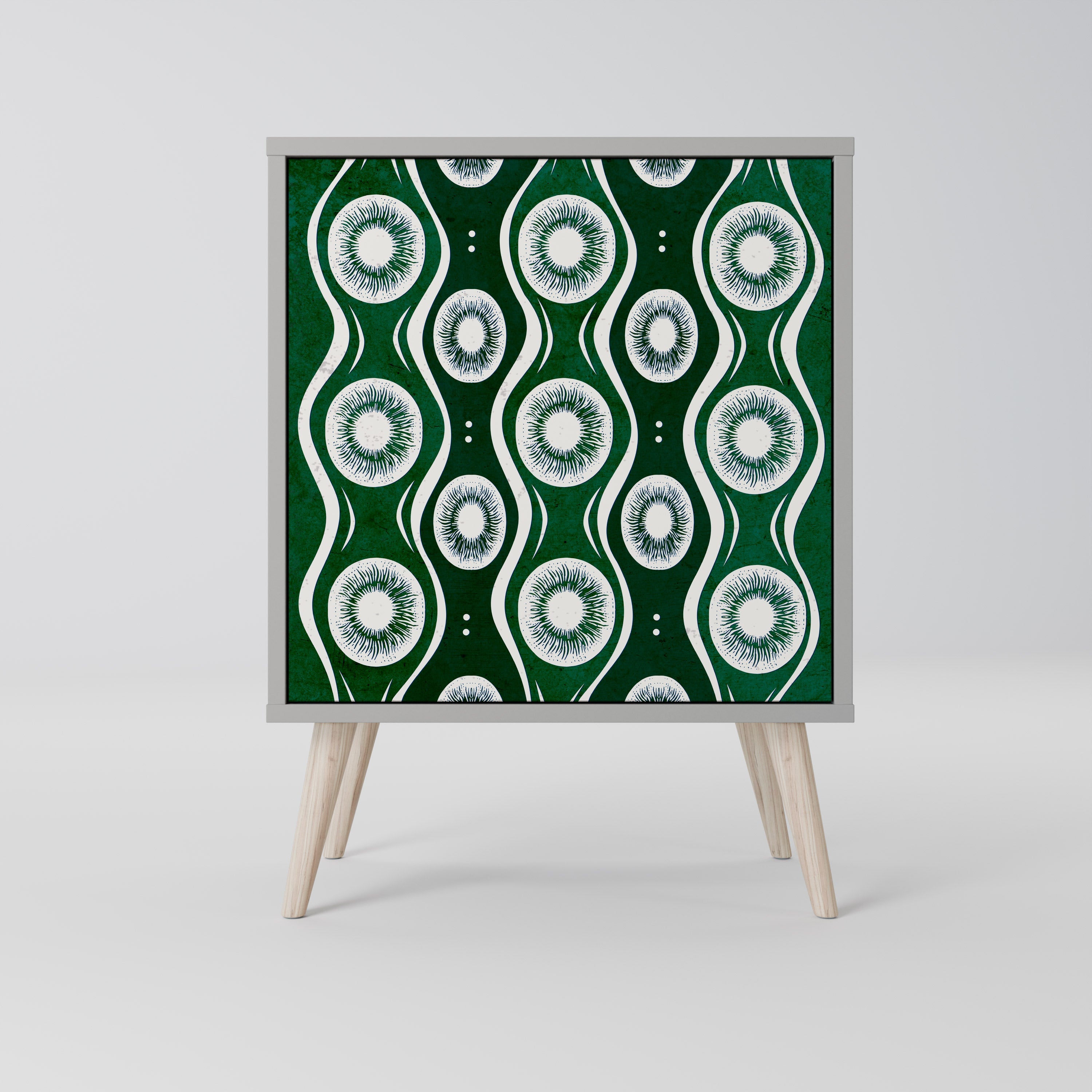 GREEN EYES Aparador de 1 Porta em Acabamento Cinzento