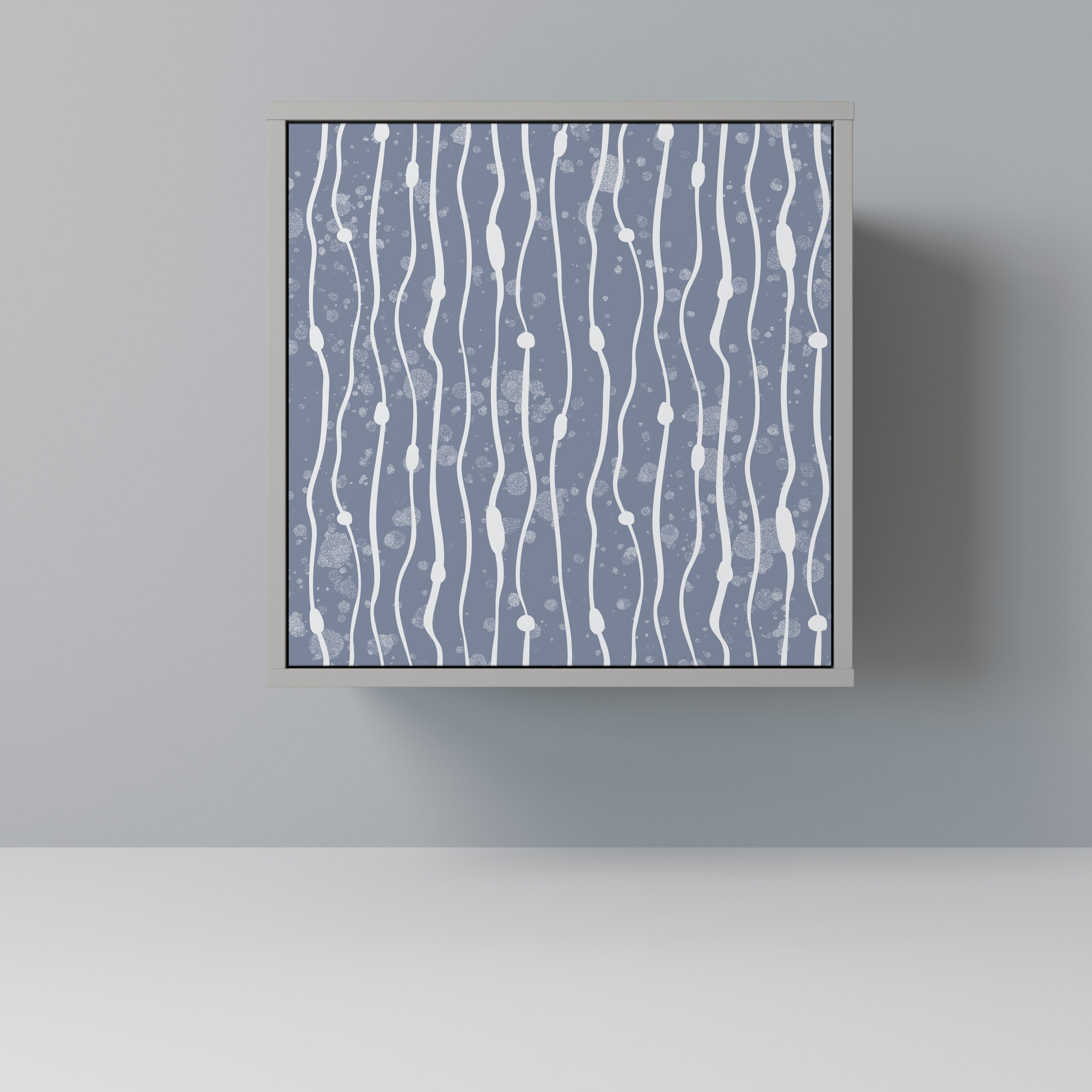 GRAPHITE RAIN 1-Door Sideboard in Grey Finish