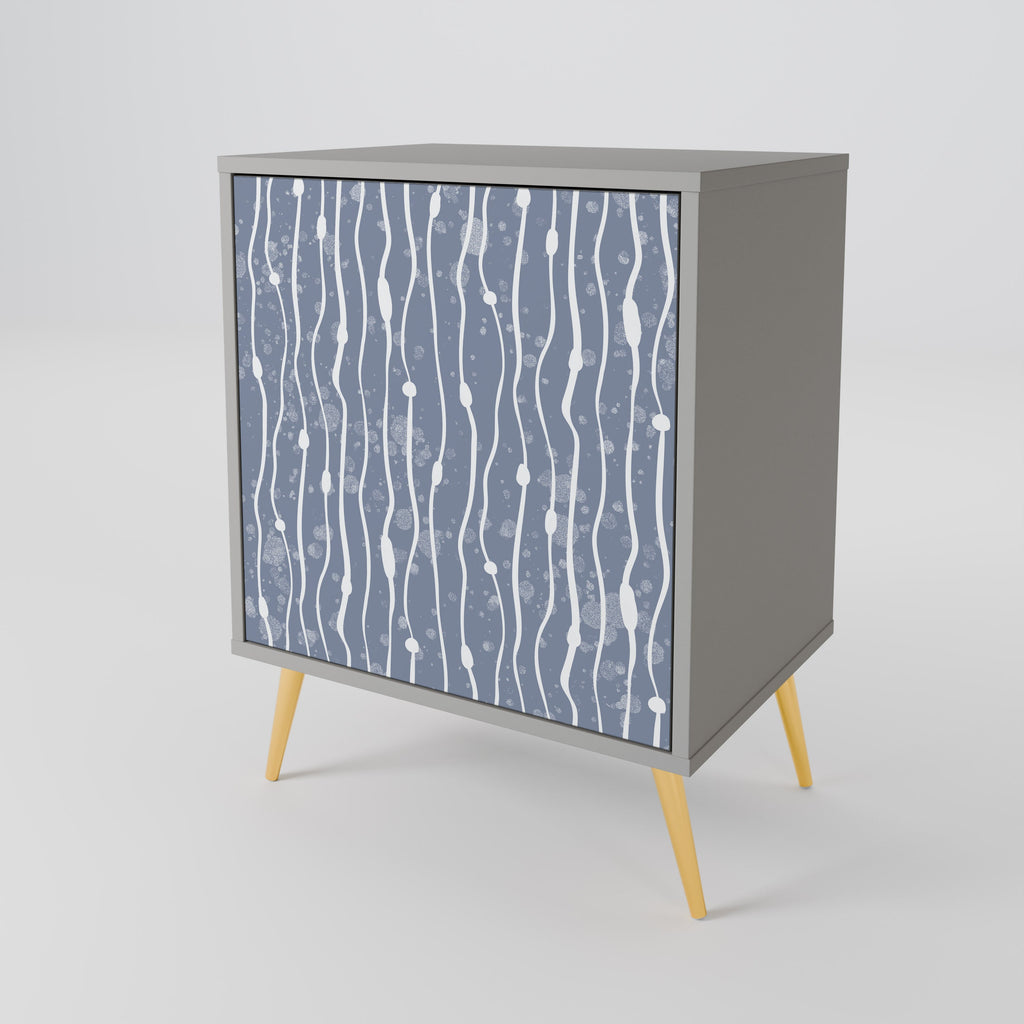 GRAPHITE RAIN Aparador de 1 Porta em Acabamento Cinzento