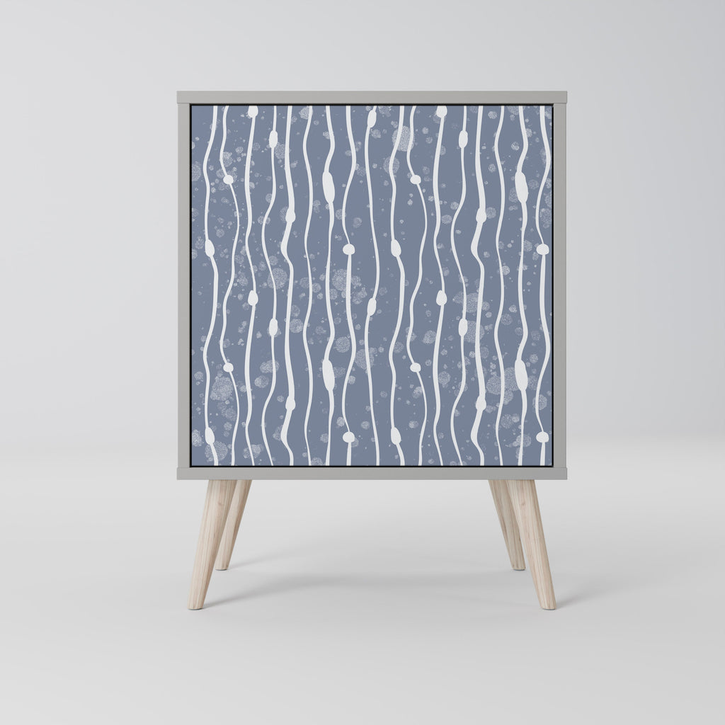 GRAPHITE RAIN Aparador de 1 Porta em Acabamento Cinzento